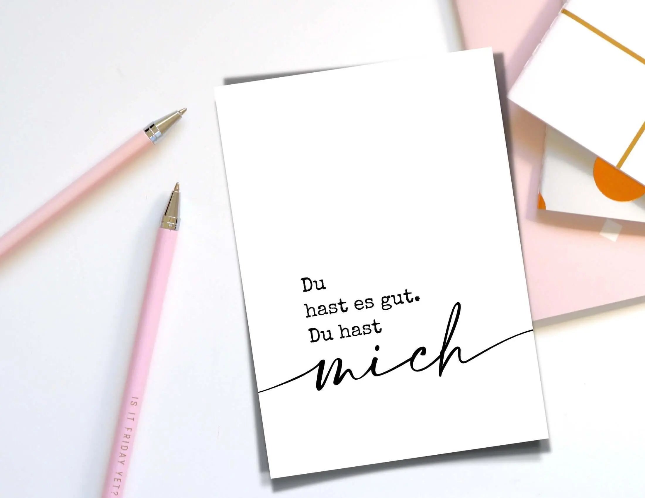 Karte | Du hast mich | Kraftpapierumschlag - Roo's Gift Shop