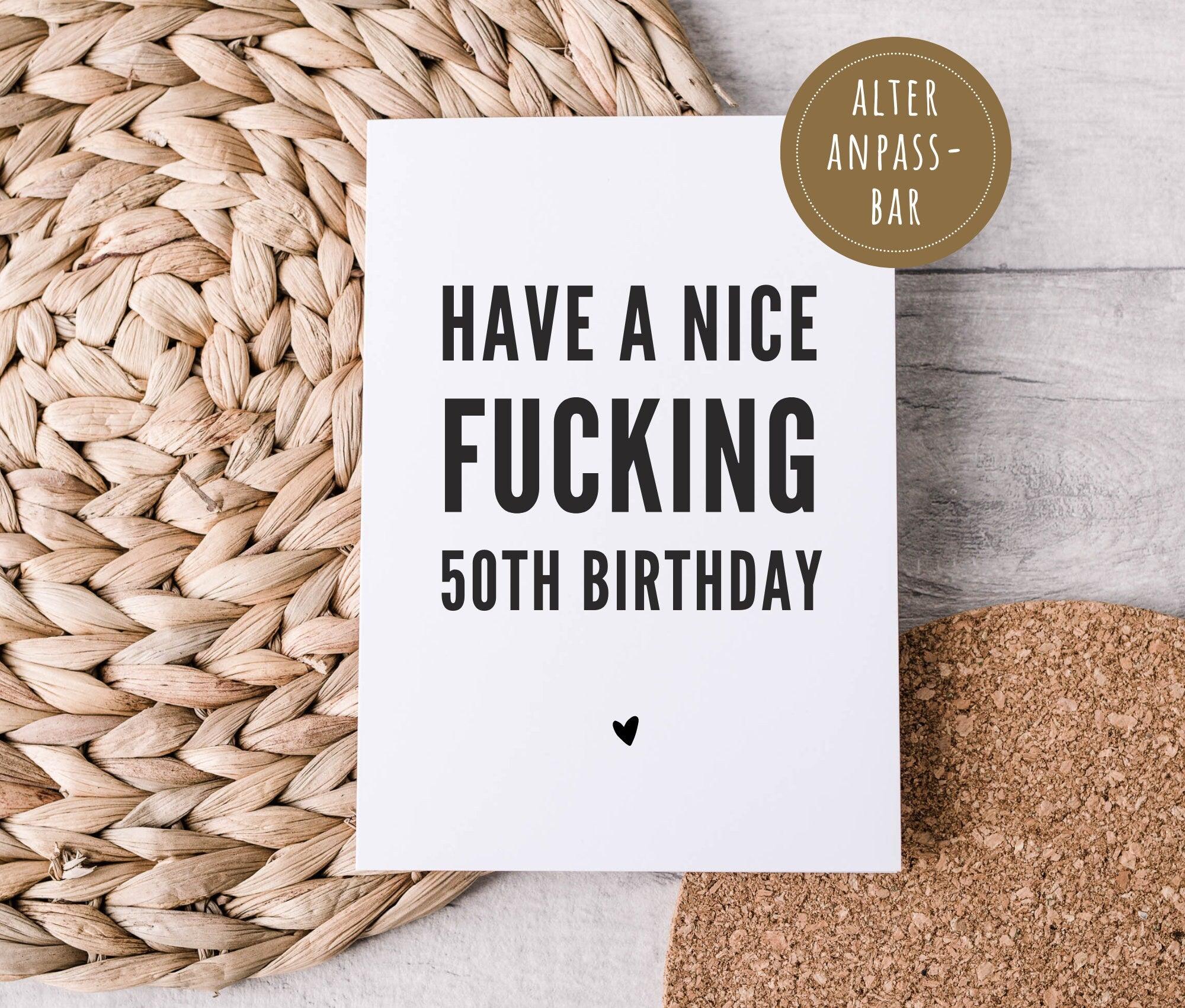Karte | Geburtstag | Have a nice fucking birthday | A6 | personalisierbar - Roo's Gift Shop