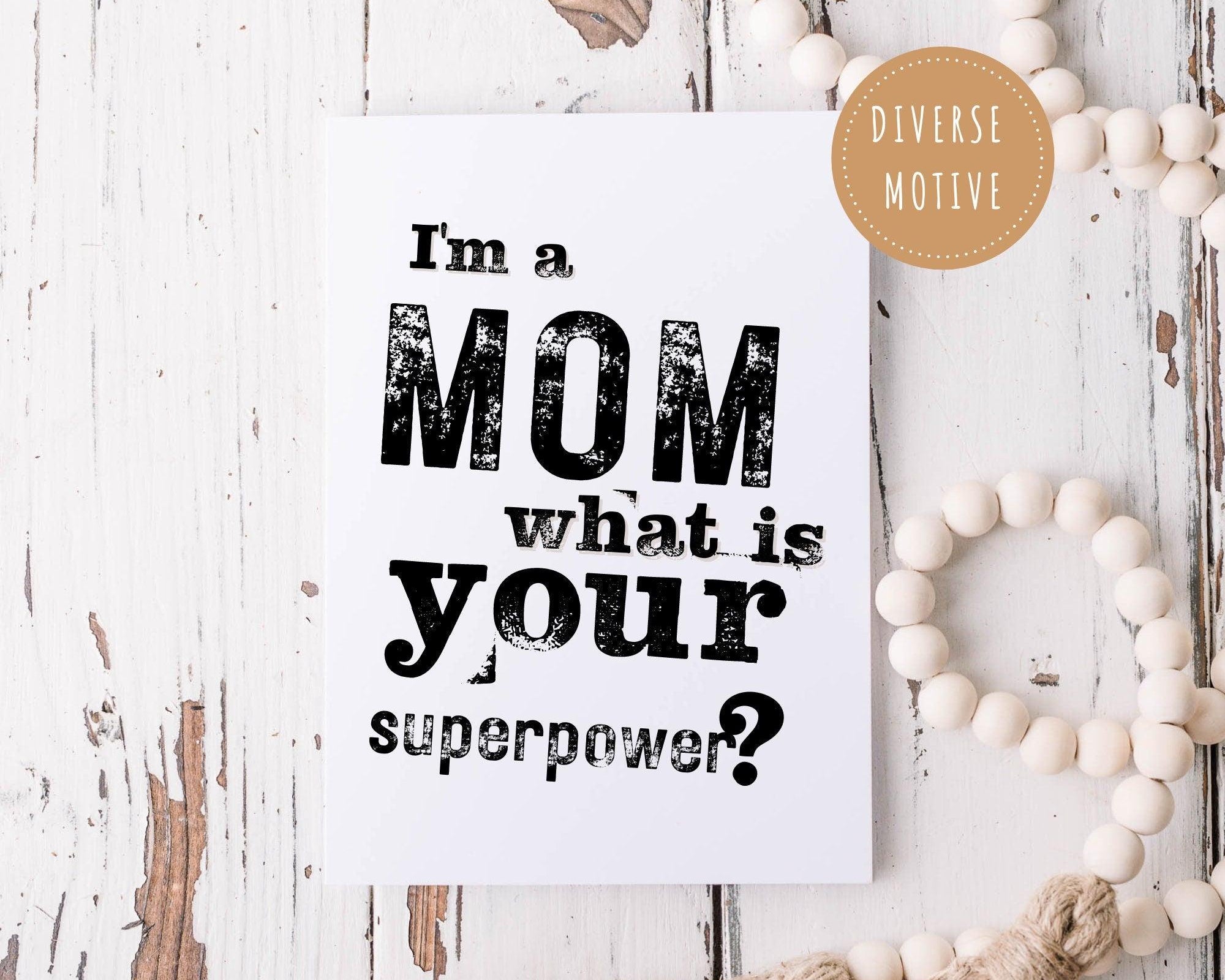 Karte | Mama | Grußkarte | A6 | Pinker Umschlag - Roo's Gift Shop