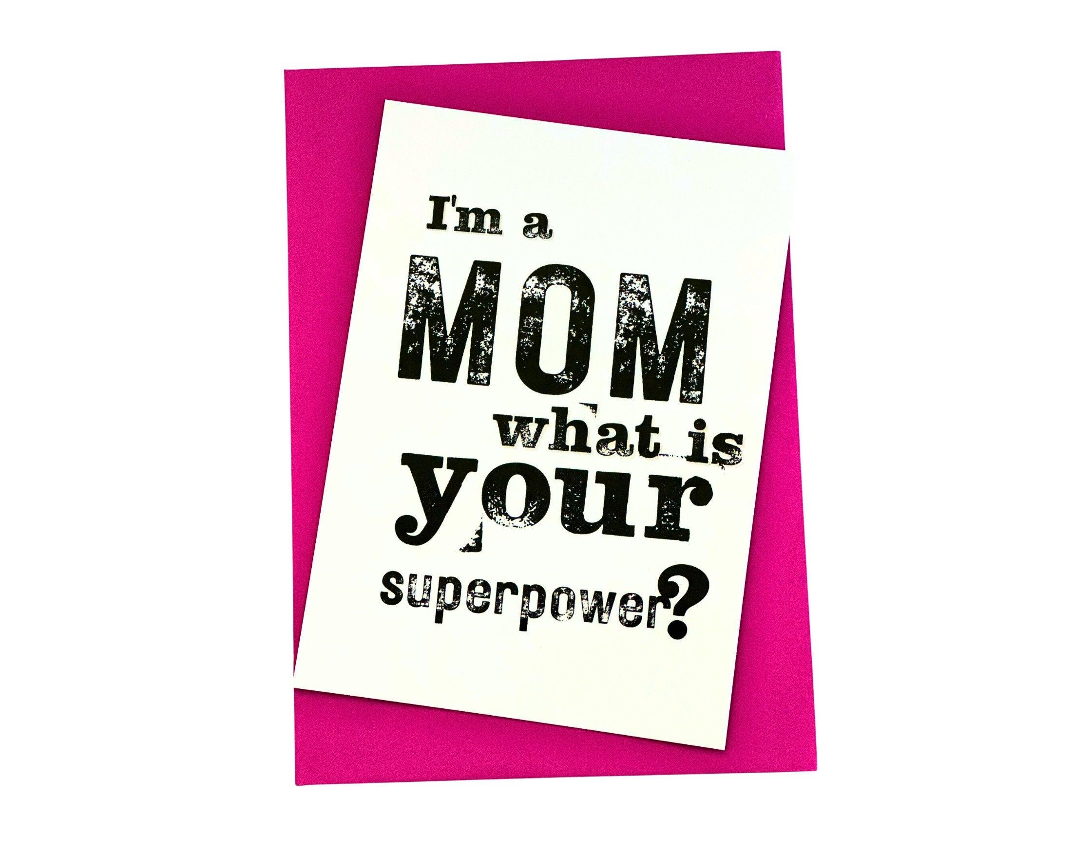 Karte | Mama | Grußkarte | A6 | Pinker Umschlag - Roo's Gift Shop