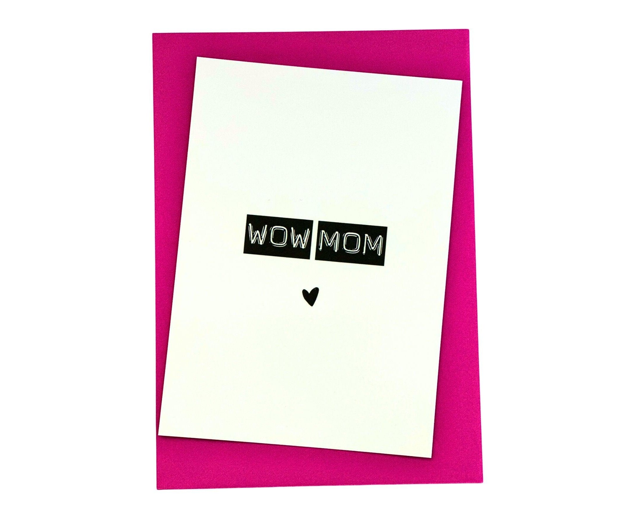 Karte | Mama | Grußkarte | A6 | Pinker Umschlag - Roo's Gift Shop