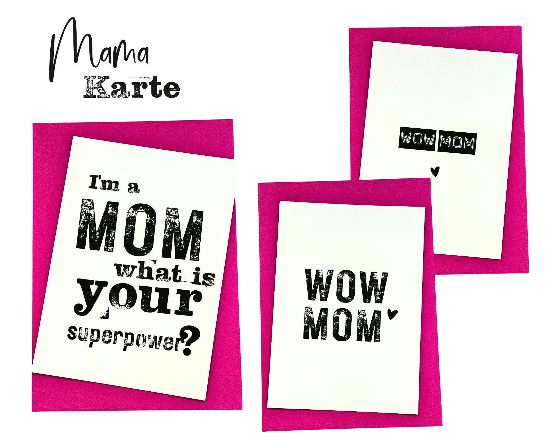 Karte | Mama | Grußkarte | A6 | Pinker Umschlag - Roo's Gift Shop