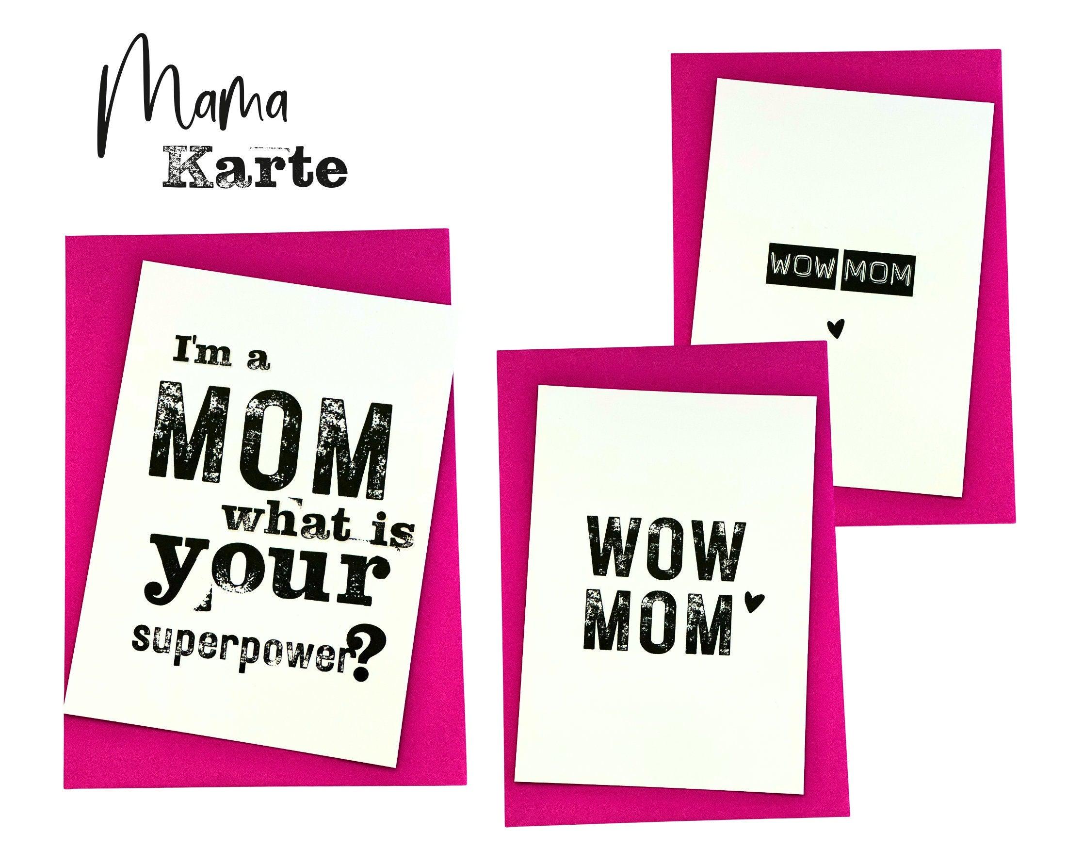Karte | Mama | Grußkarte | A6 | Pinker Umschlag - Roo's Gift Shop