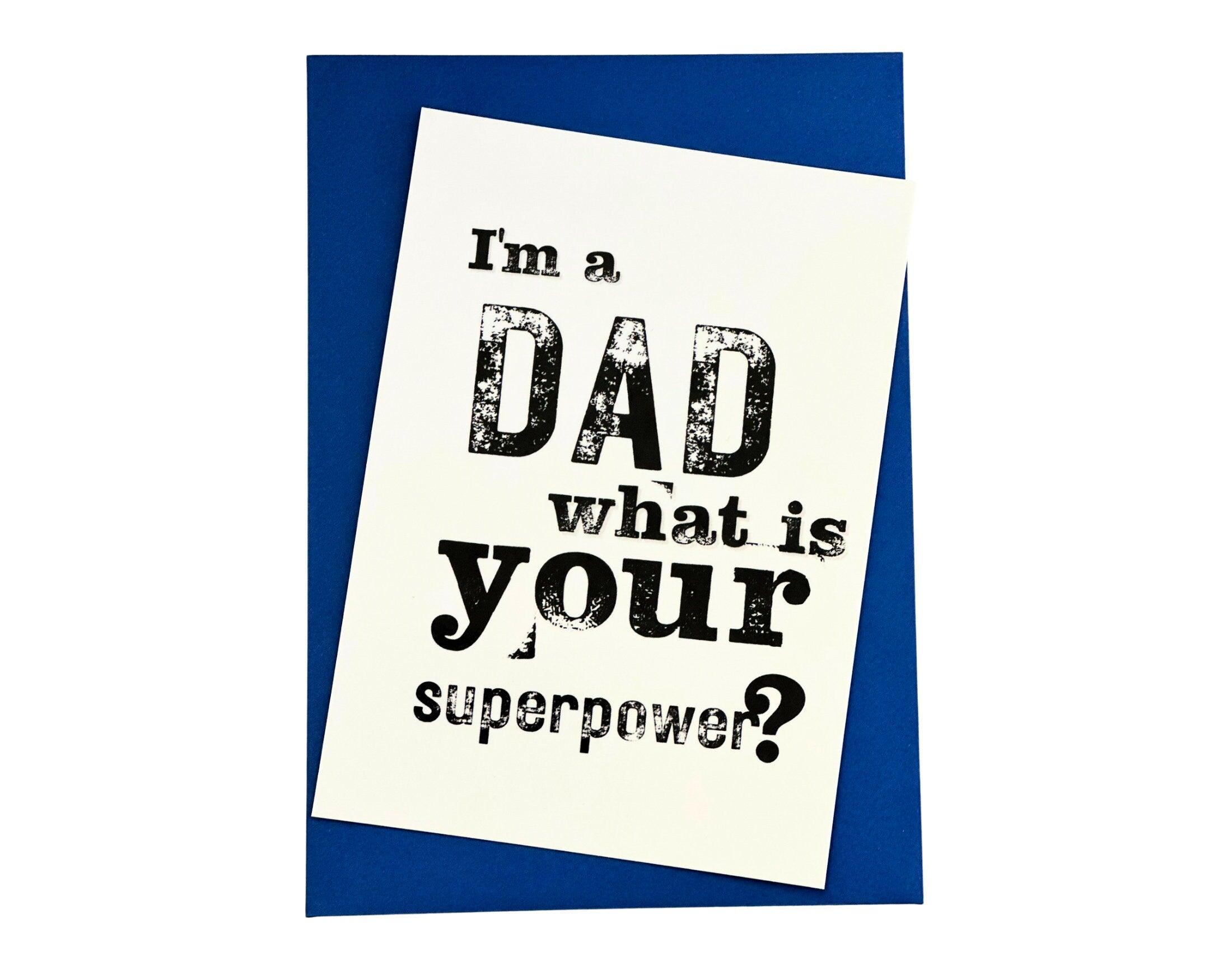 Karte | Papa | Grußkarte | A6 | Blauer Umschlag - Roo's Gift Shop