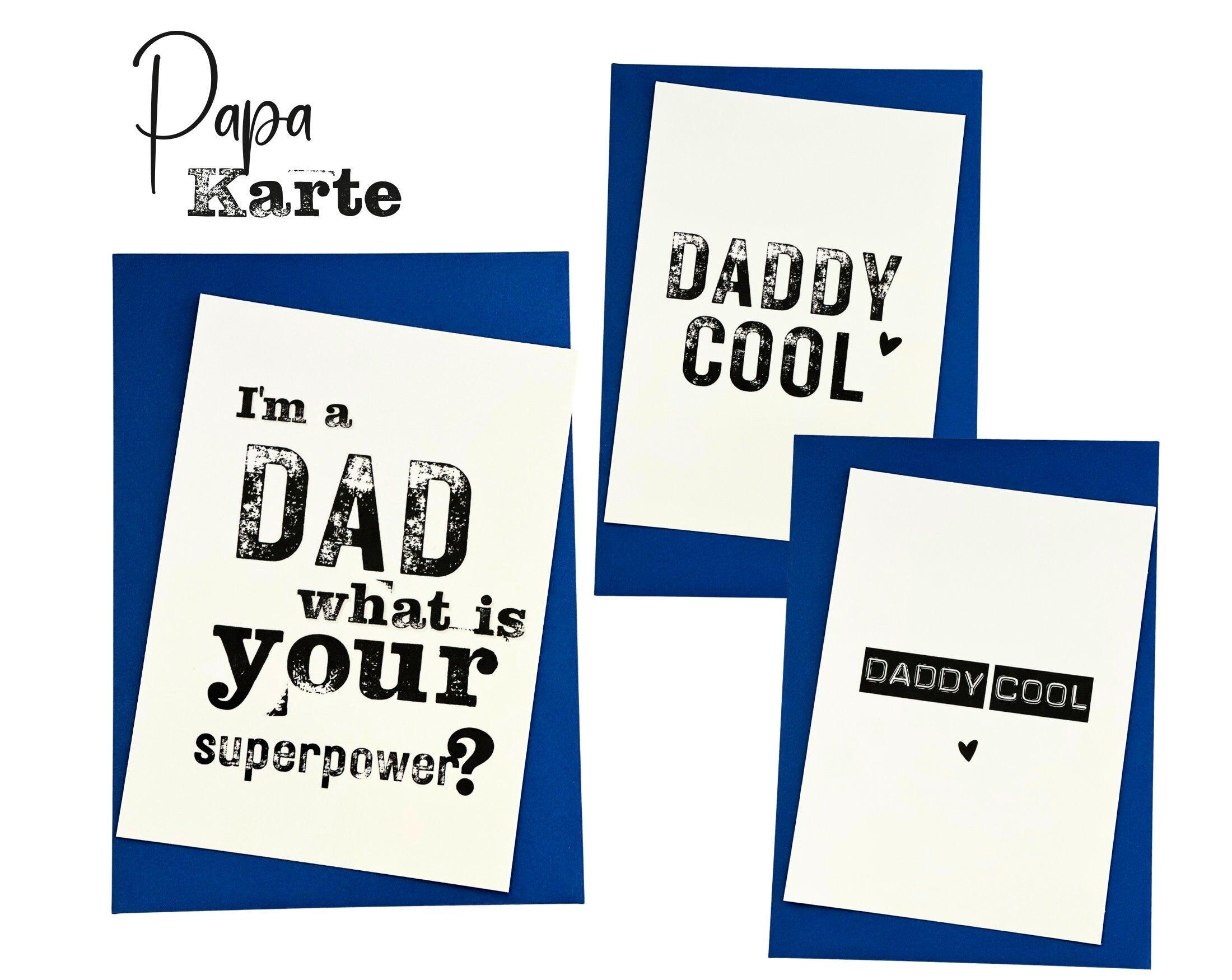 Karte | Papa | Grußkarte | A6 | Blauer Umschlag - Roo's Gift Shop
