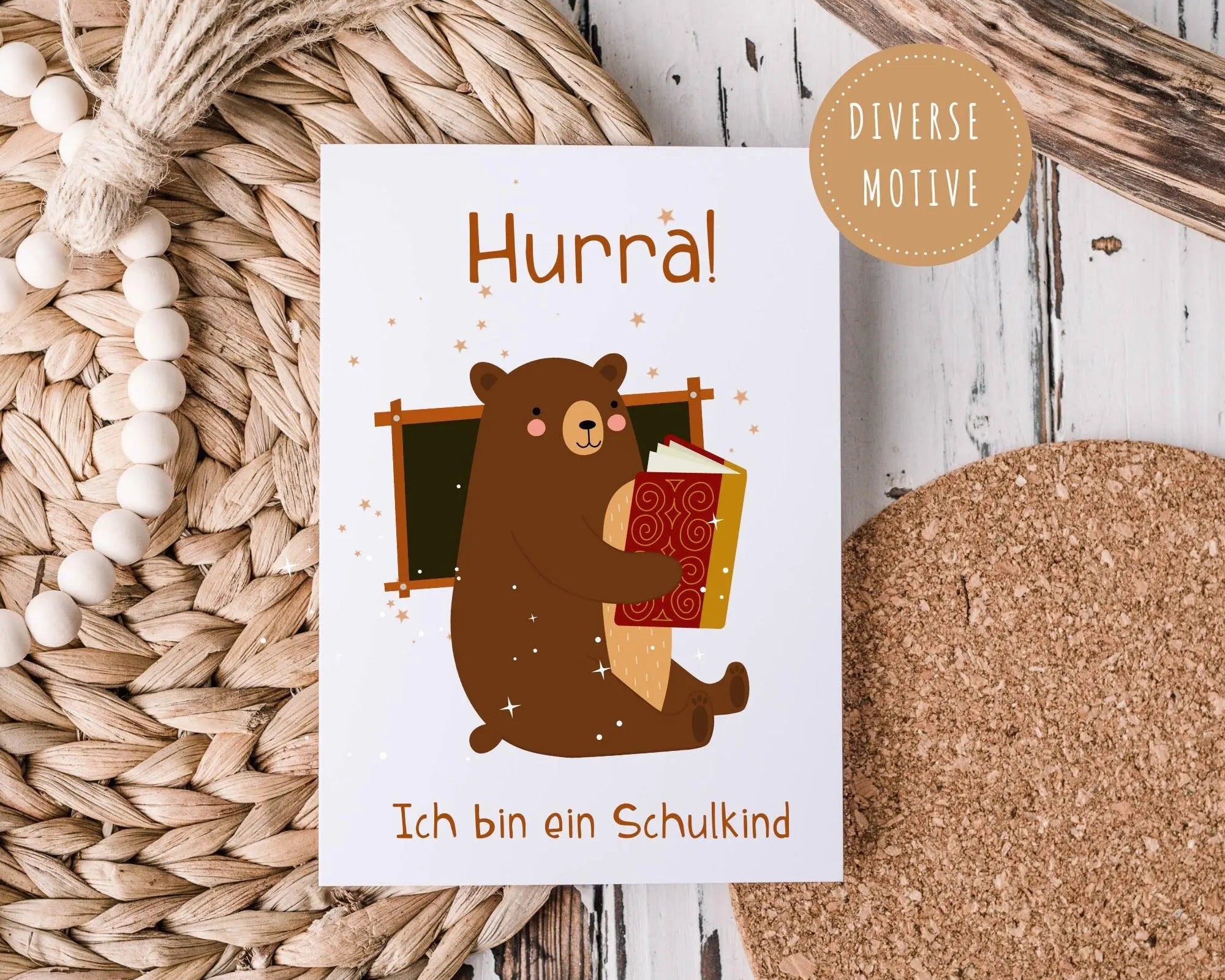 Karte | Schulanfang | Hurra ich bin ein Schulkind - Roo's Gift Shop
