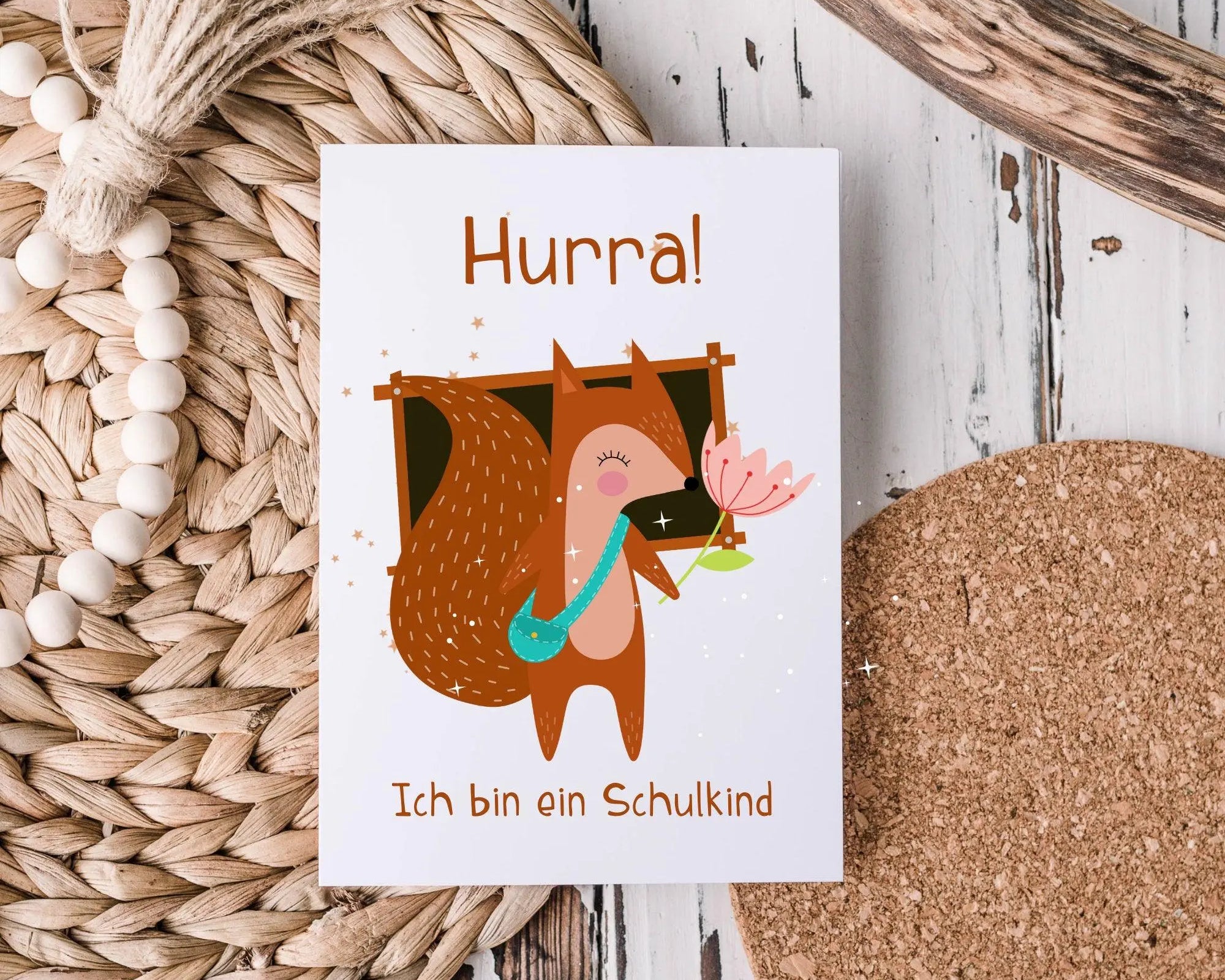 Karte | Schulanfang | Hurra ich bin ein Schulkind - Roo's Gift Shop