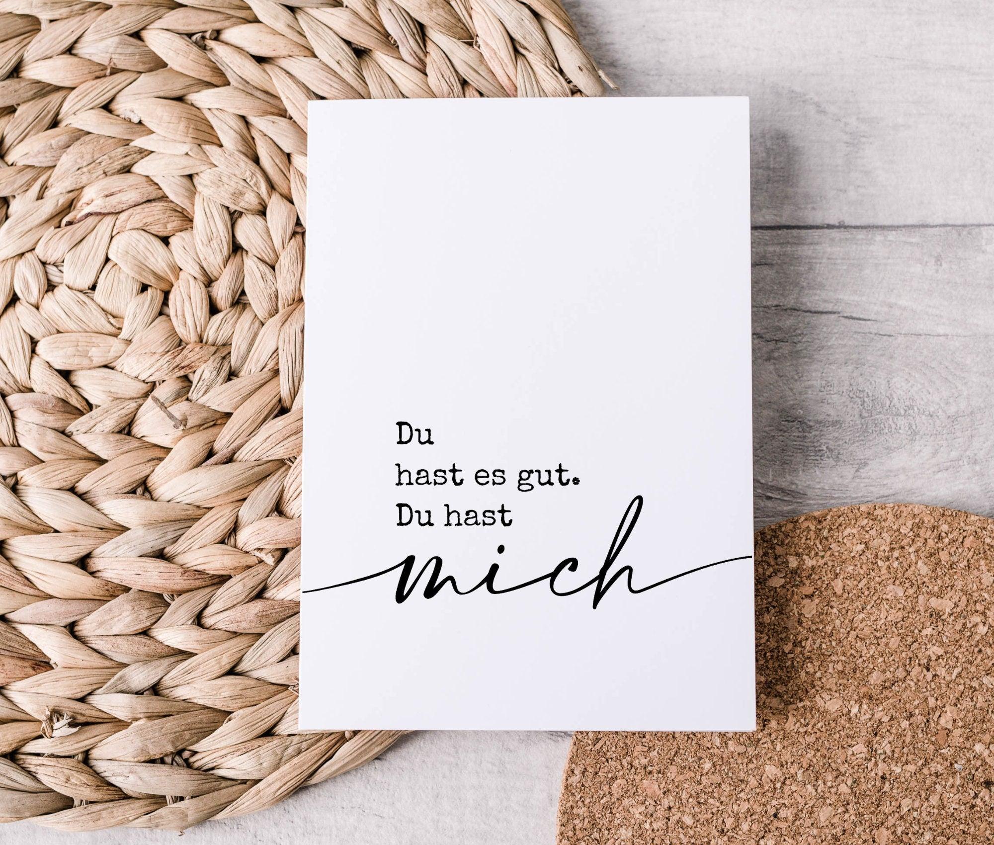 Karte Valentinstag | A6 | Du hast mich | mit oder ohne Umschlag - Roo's Gift Shop