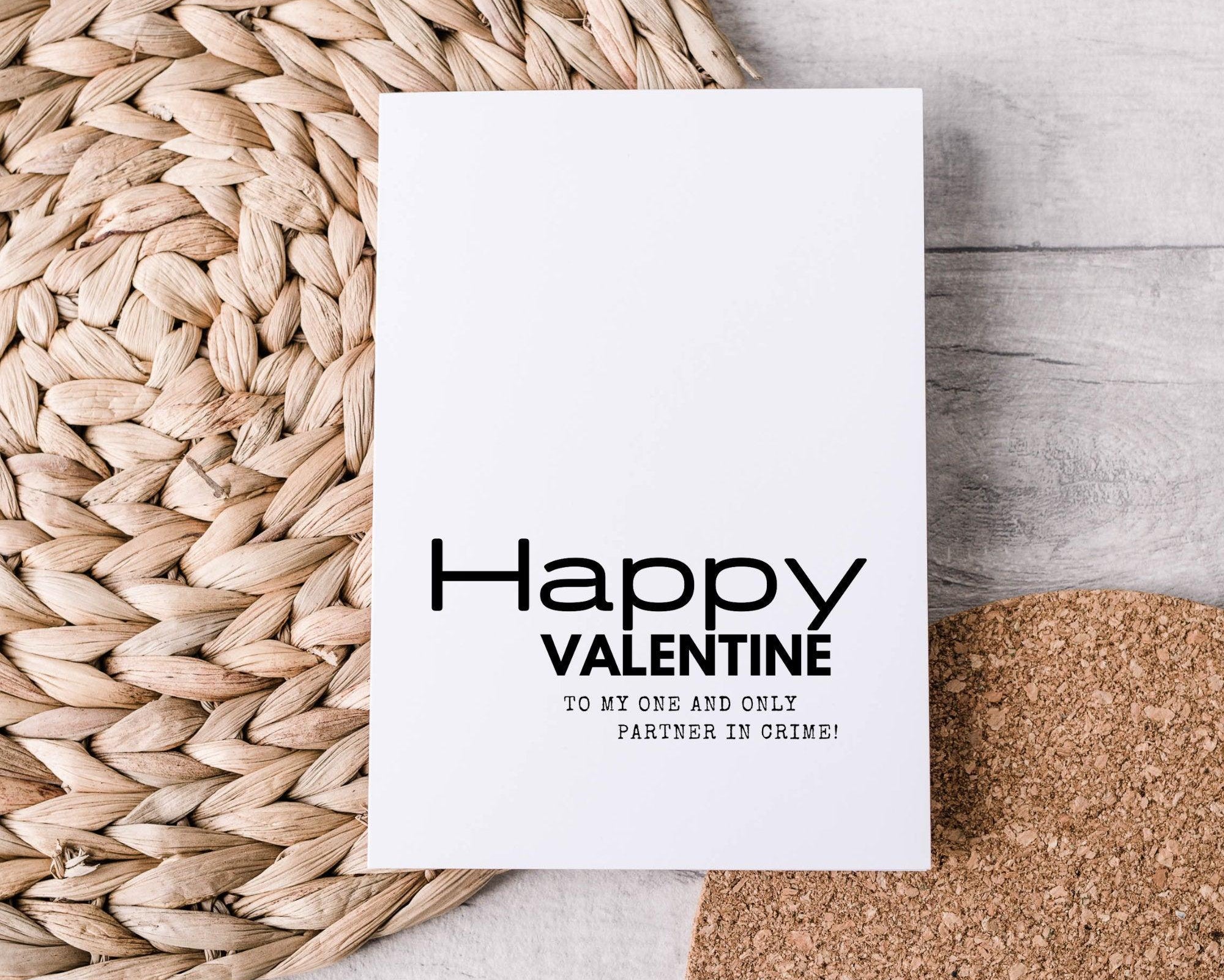 Karte Valentinstag | A6 | Happy Valentine | mit oder ohne Umschlag - Roo's Gift Shop