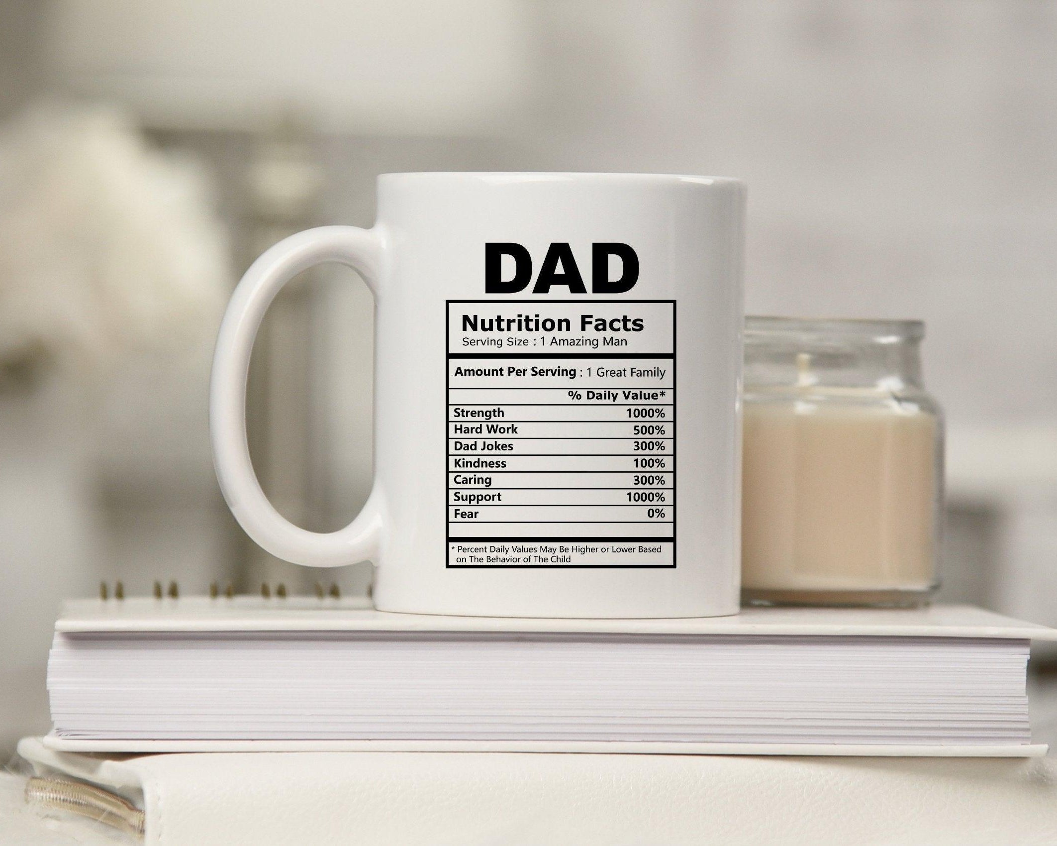 Keramiktasse MOM und DAD | Nutrition Facts - Roo's Gift Shop