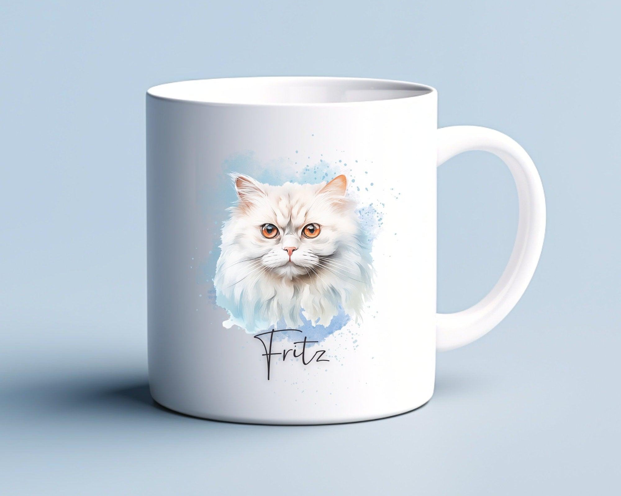 Keramiktasse | Katze Aquarell-Motiv und Name | diverse Katzen zur Auswahl - Roo's Gift Shop