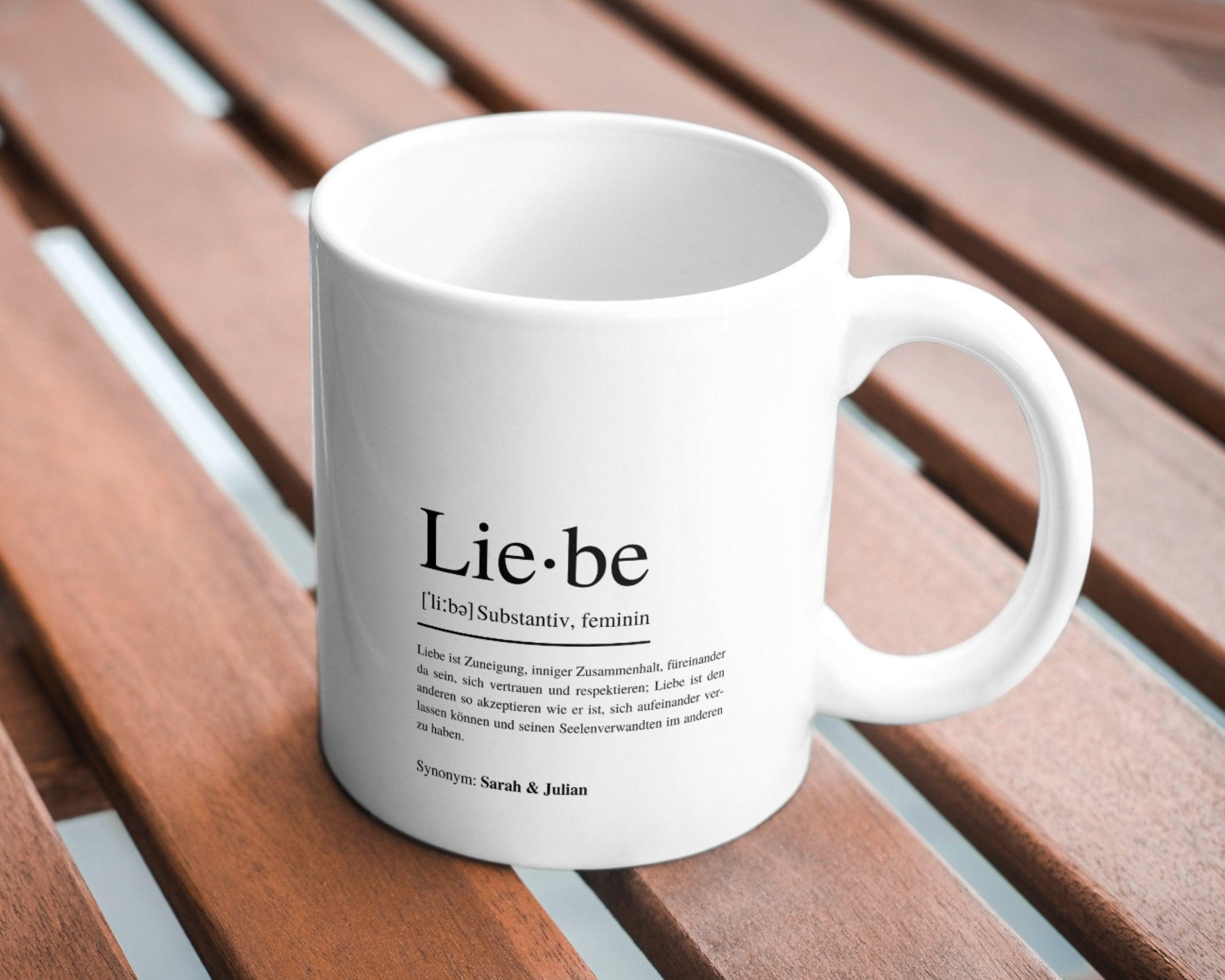 Keramiktasse | Liebe | personalisierbare Tasse Hochzeit - Roo's Gift Shop