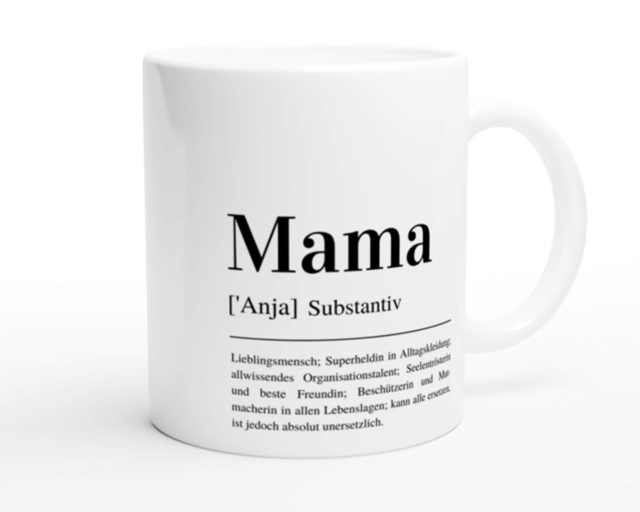 Keramiktasse | Mama Tasse | Definition | personalisierbar - Roo's Gift Shop