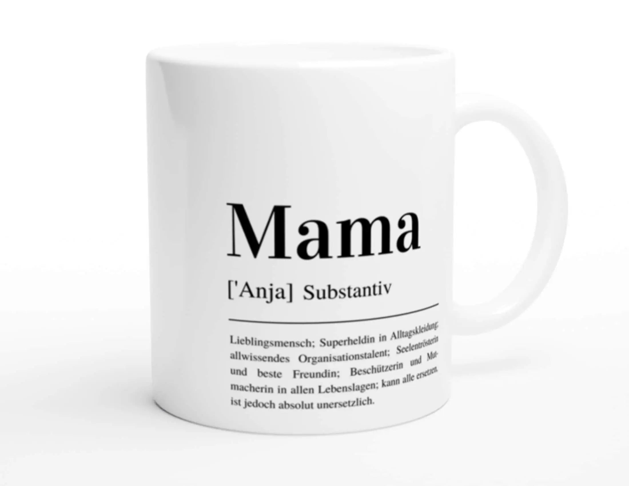 Keramiktasse | Mama Tasse | Definition | personalisierbar - Roo's Gift Shop