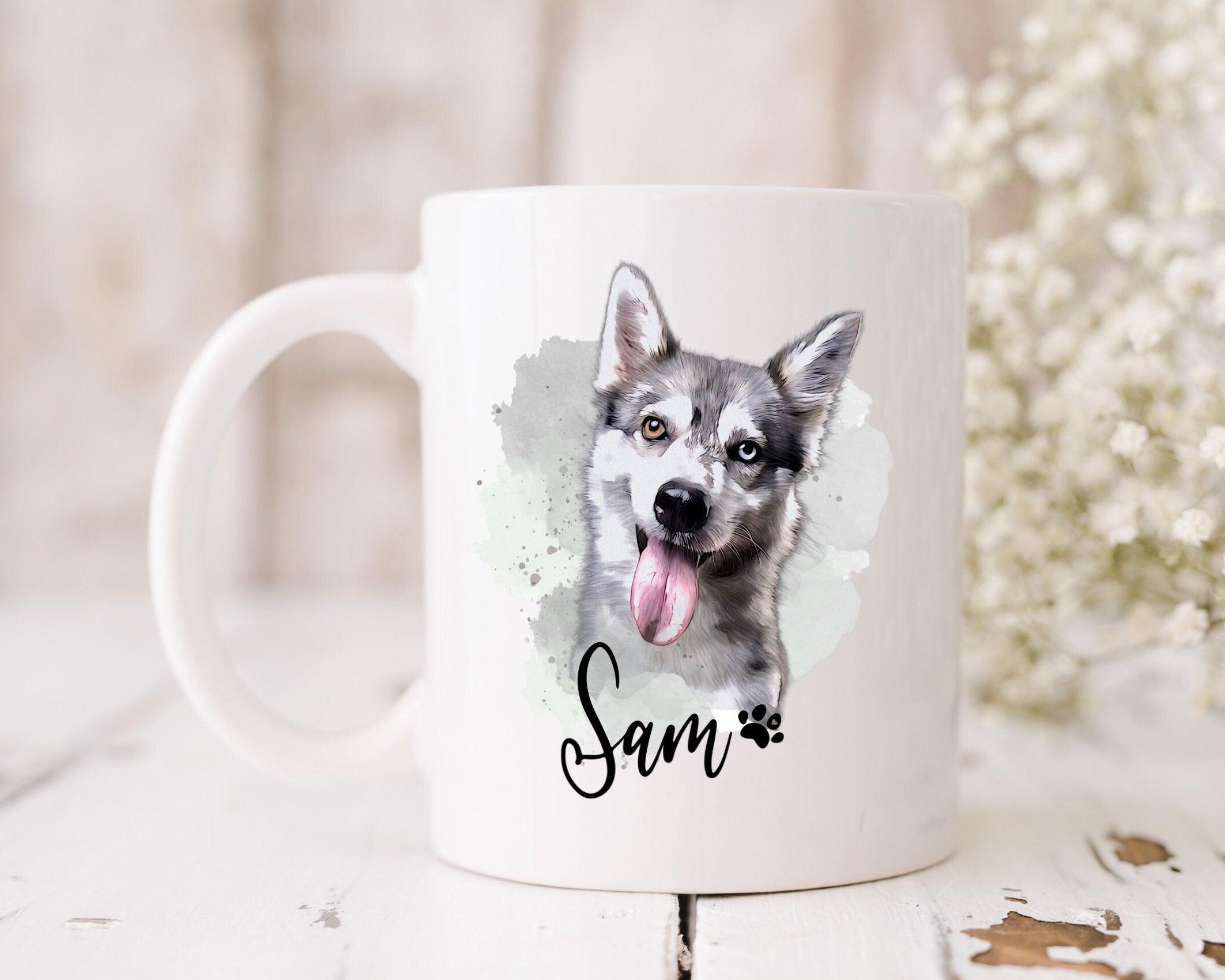 Keramiktasse | personalisierte Hunde-Tasse | nach Foto - Roo's Gift Shop