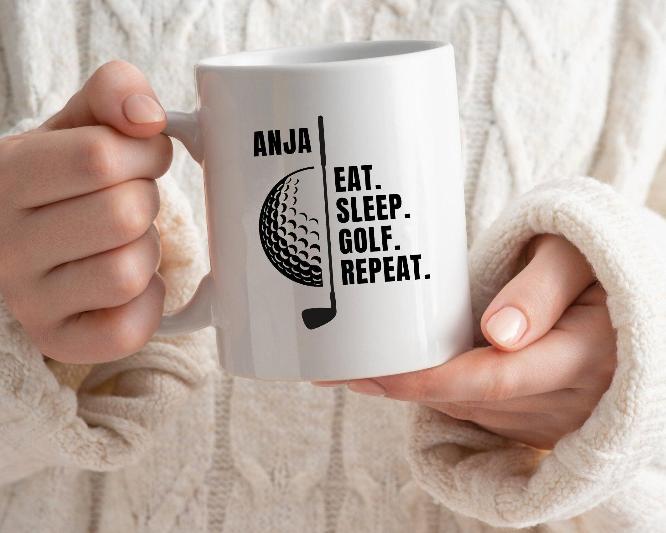 Keramiktasse | Personalisierte Tasse für Golferinnen - Roo's Gift Shop