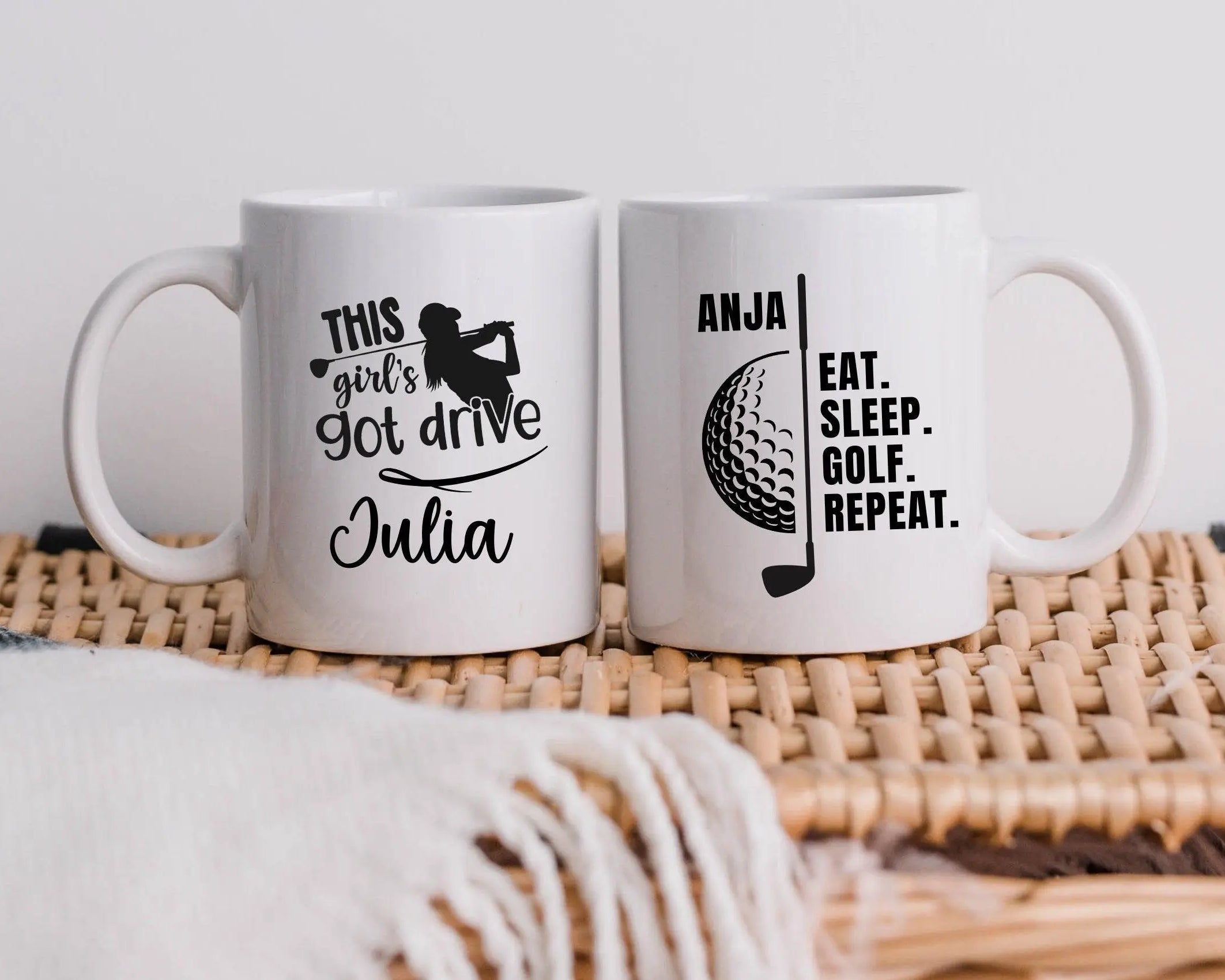 Keramiktasse | Personalisierte Tasse für Golferinnen - Roo's Gift Shop