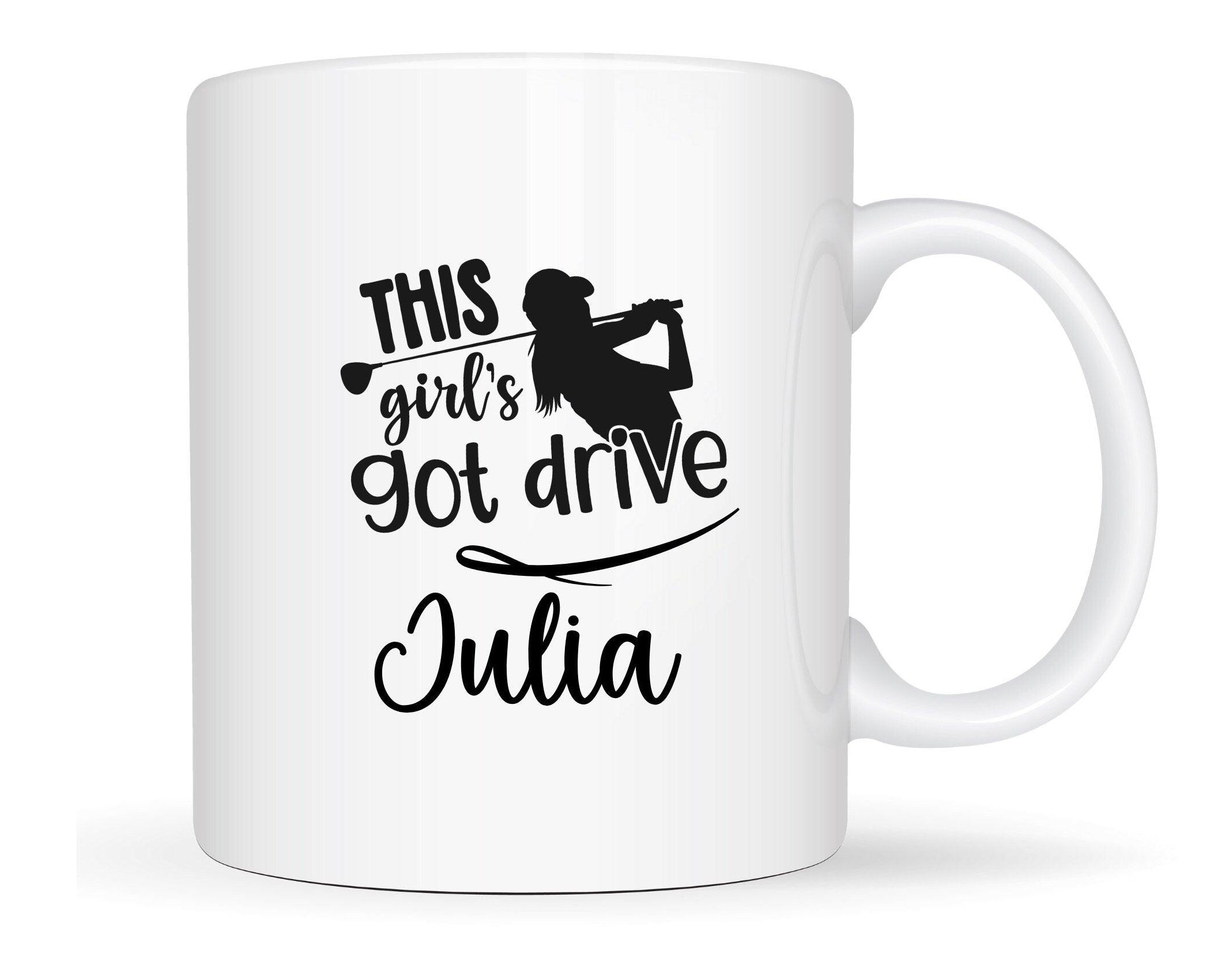 Keramiktasse | Personalisierte Tasse für Golferinnen - Roo's Gift Shop