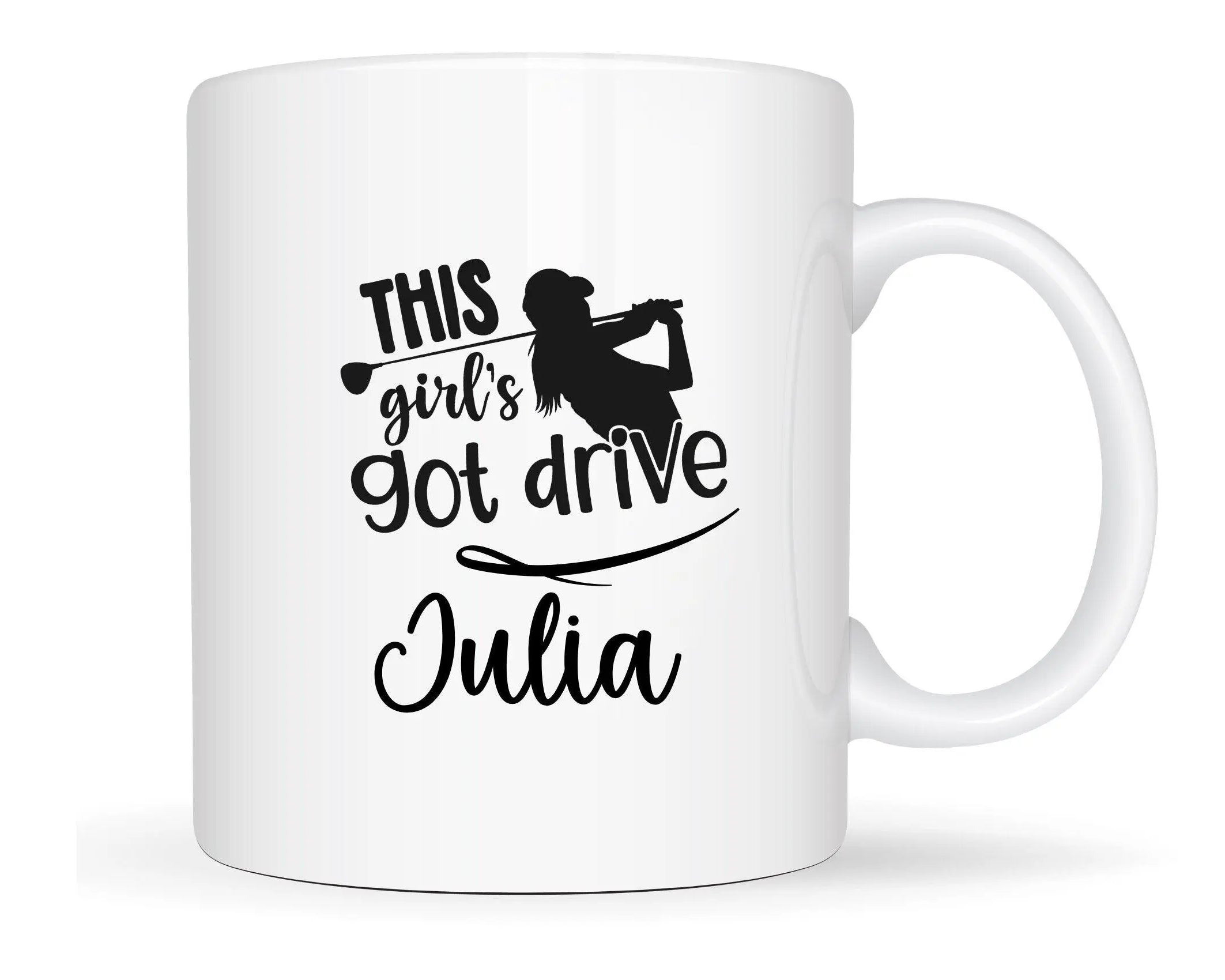 Keramiktasse | Personalisierte Tasse für Golferinnen - Roo's Gift Shop