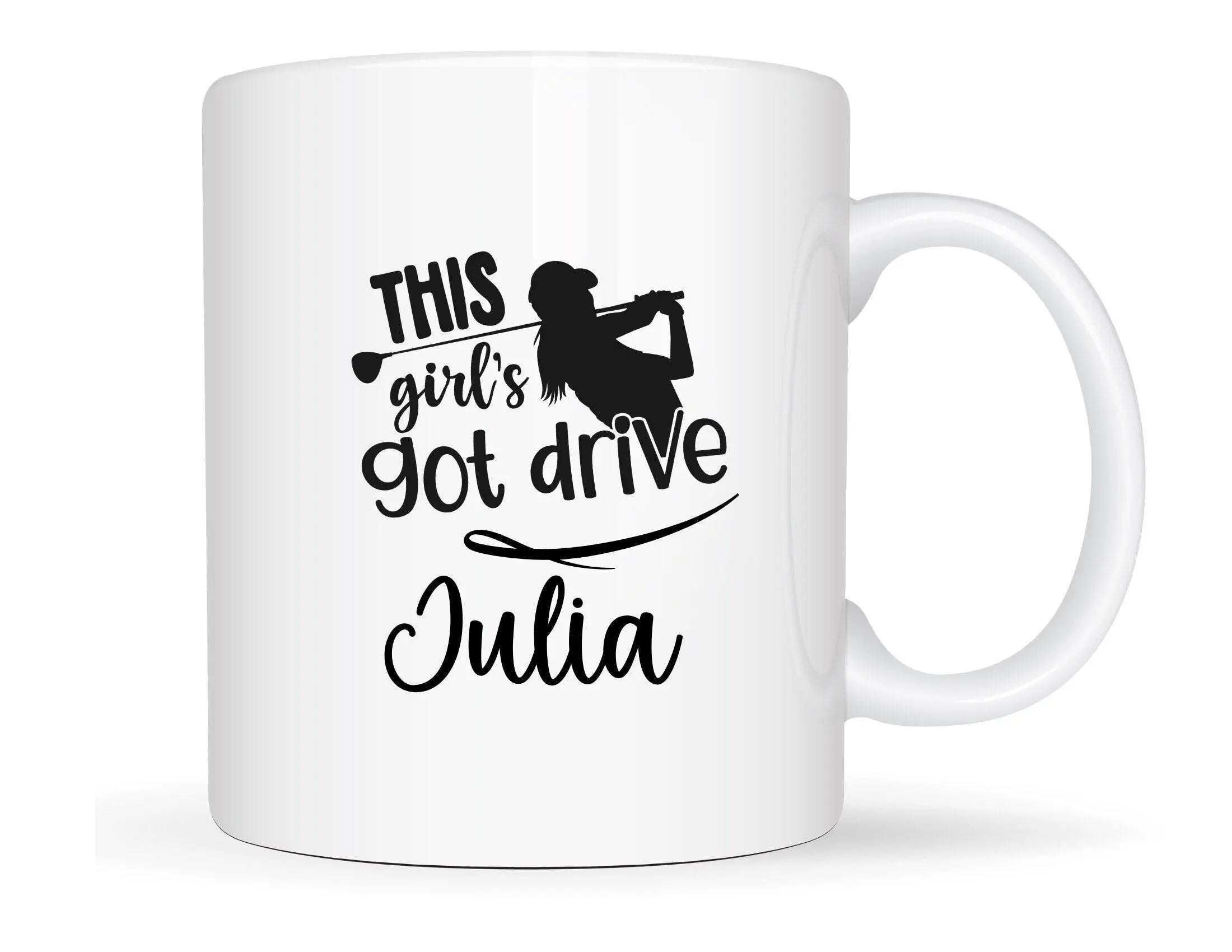Keramiktasse | Personalisierte Tasse für Golferinnen - Roo's Gift Shop