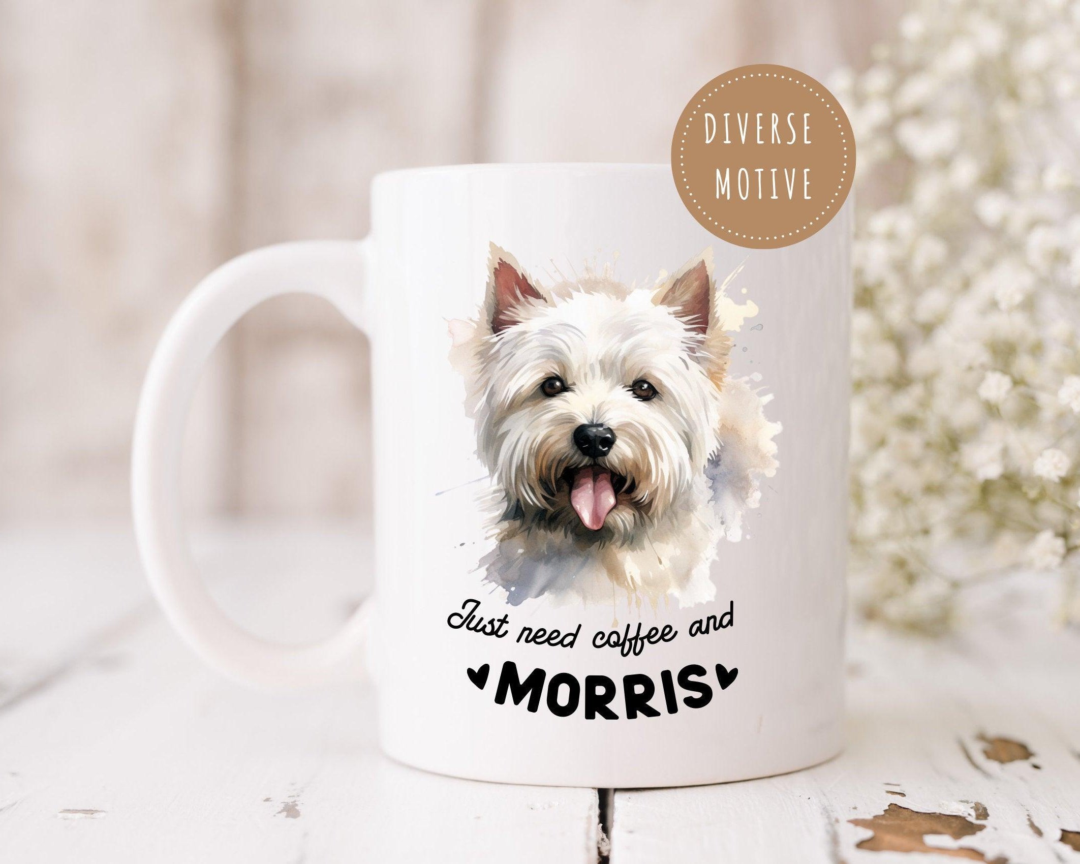 Keramiktasse | Personalisierte Tasse | Hunderasse Name - Roo's Gift Shop