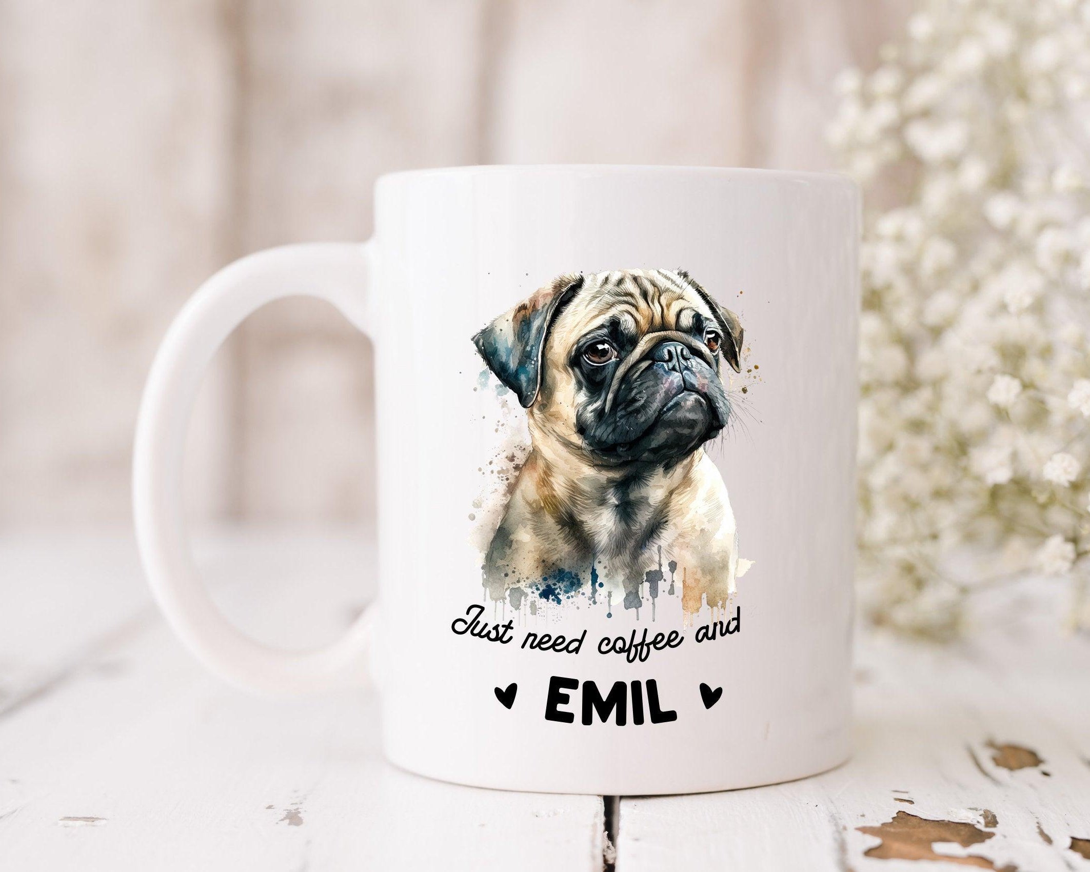 Keramiktasse | Personalisierte Tasse | Hunderasse Name - Roo's Gift Shop
