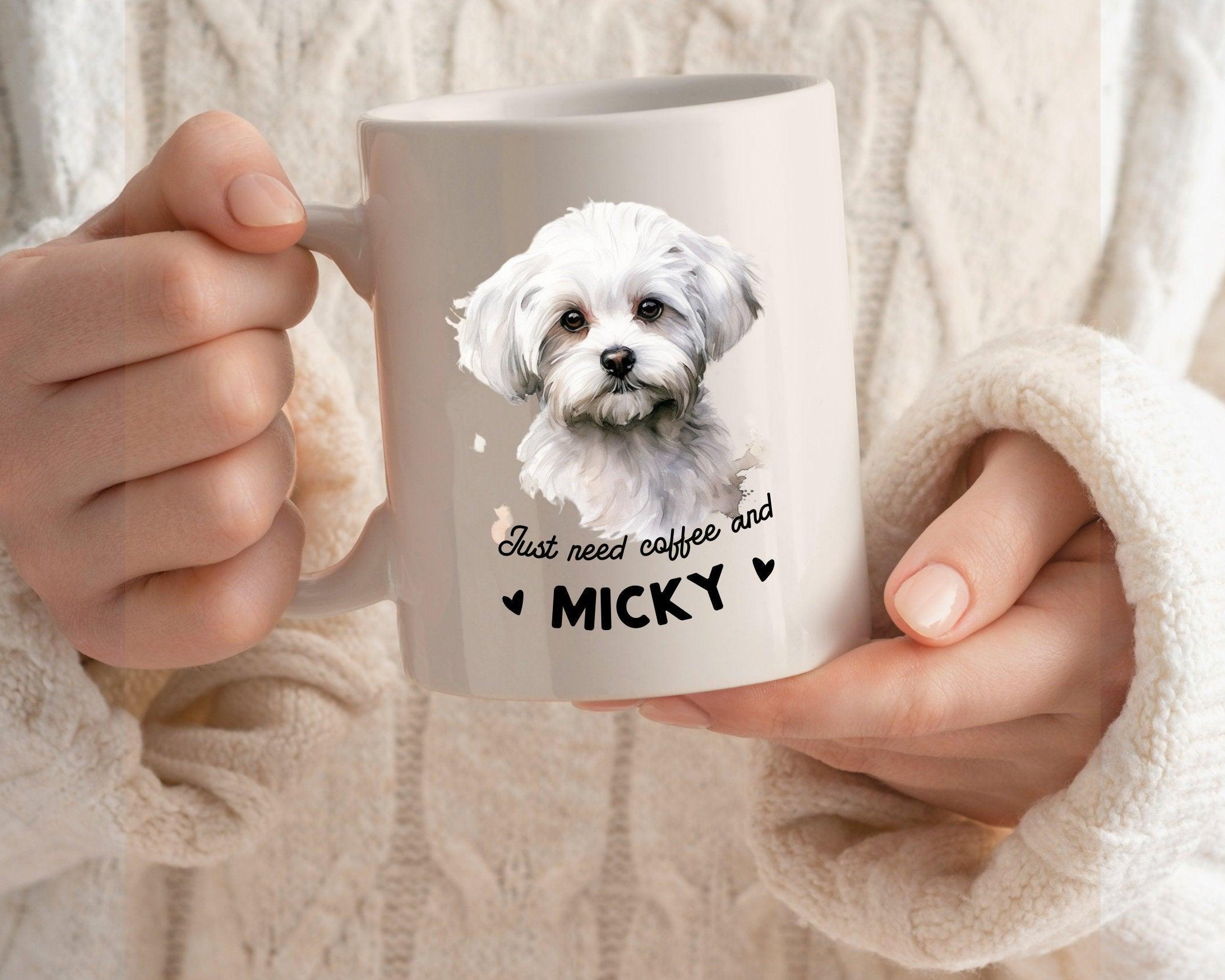 Keramiktasse | Personalisierte Tasse | Hunderasse Name - Roo's Gift Shop