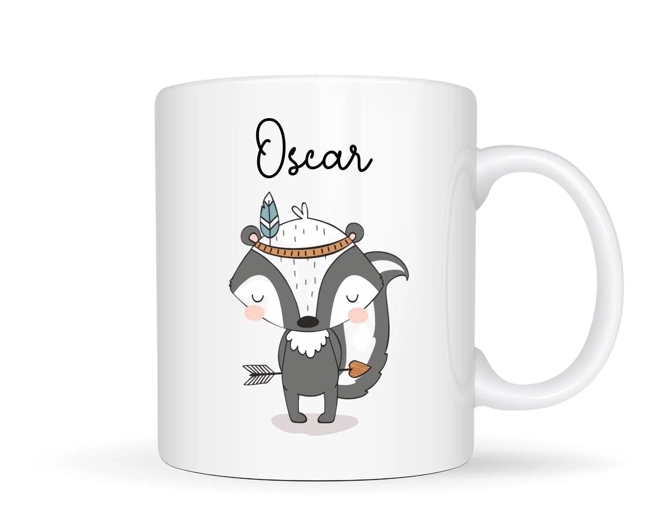 Keramiktasse | Personalisierte Tasse | Kinder Tiermotiv - Roo's Gift Shop
