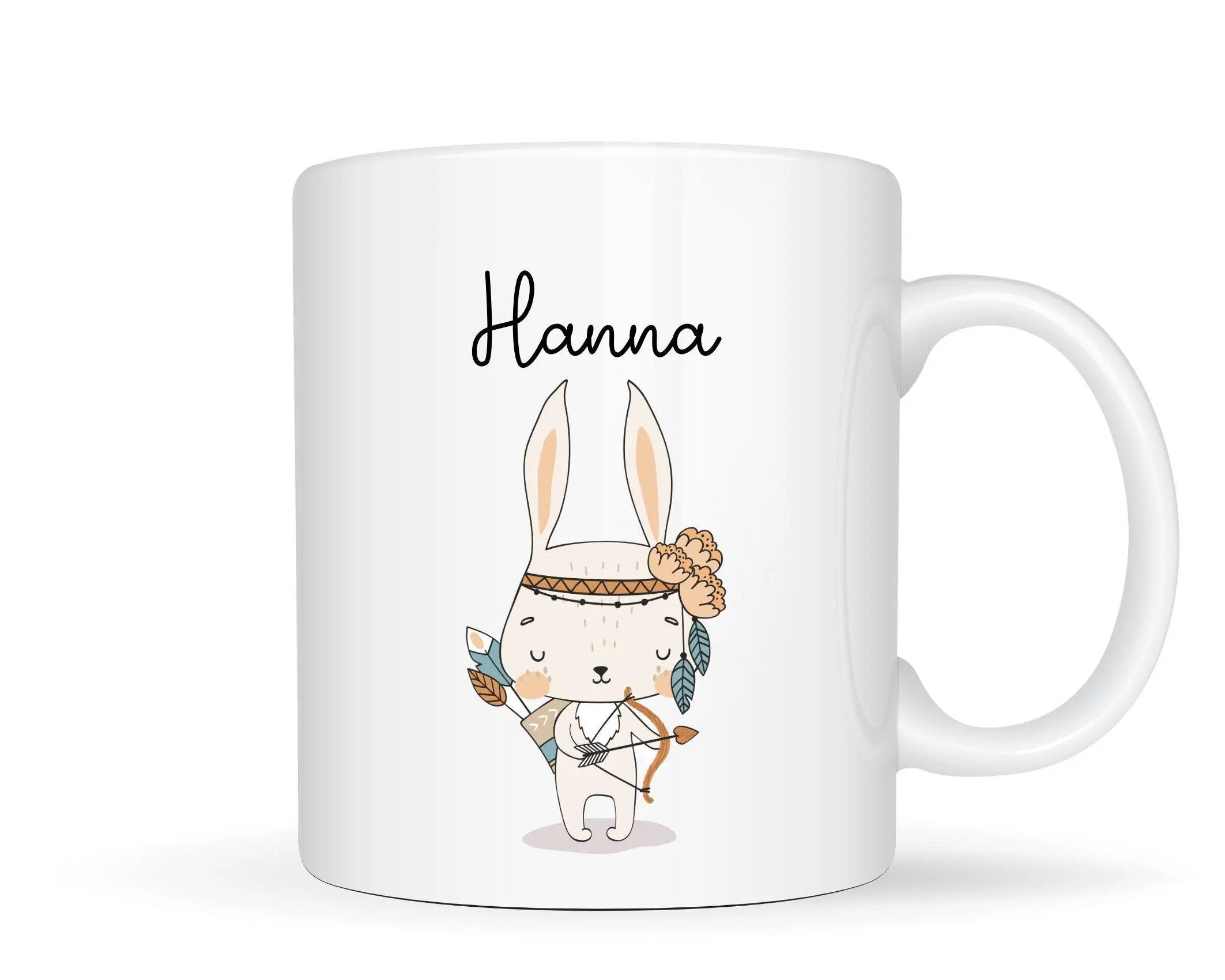 Keramiktasse | Personalisierte Tasse | Kinder Tiermotiv - Roo's Gift Shop