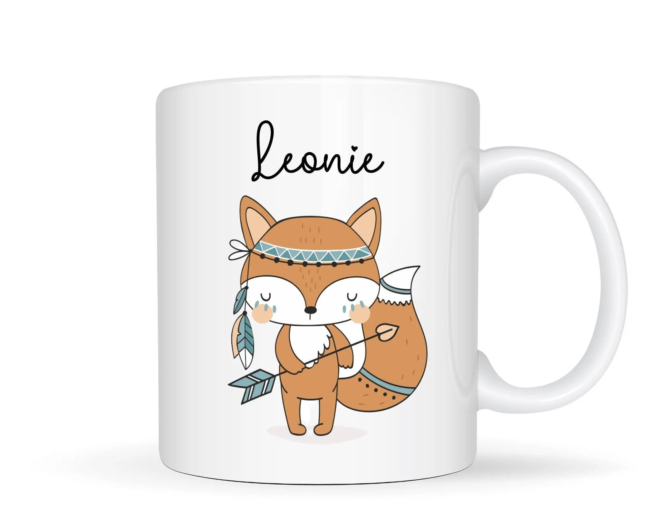 Keramiktasse | Personalisierte Tasse | Kinder Tiermotiv - Roo's Gift Shop