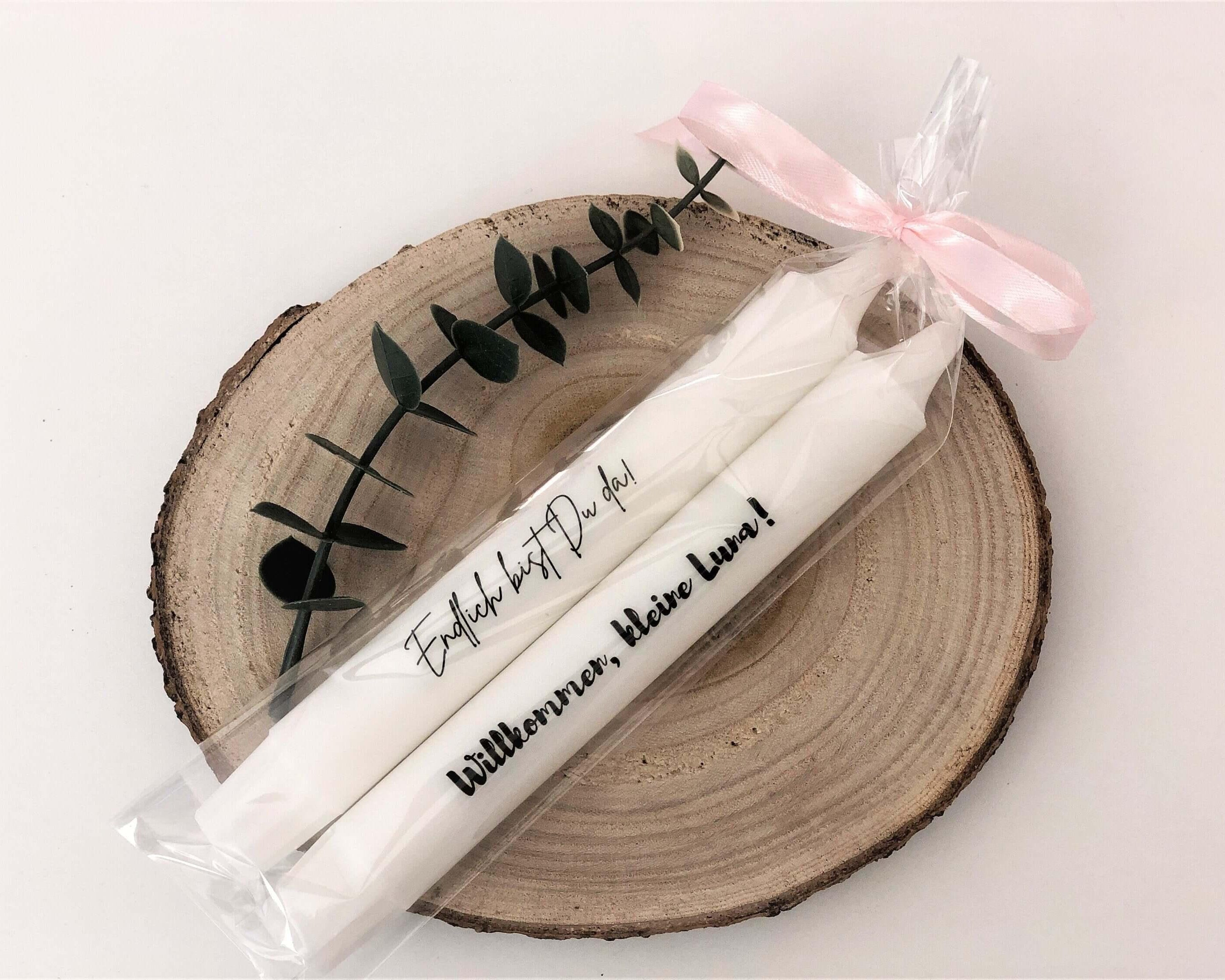 Kerze Geburt | personalisiert Name Geburtstag - Roo's Gift Shop