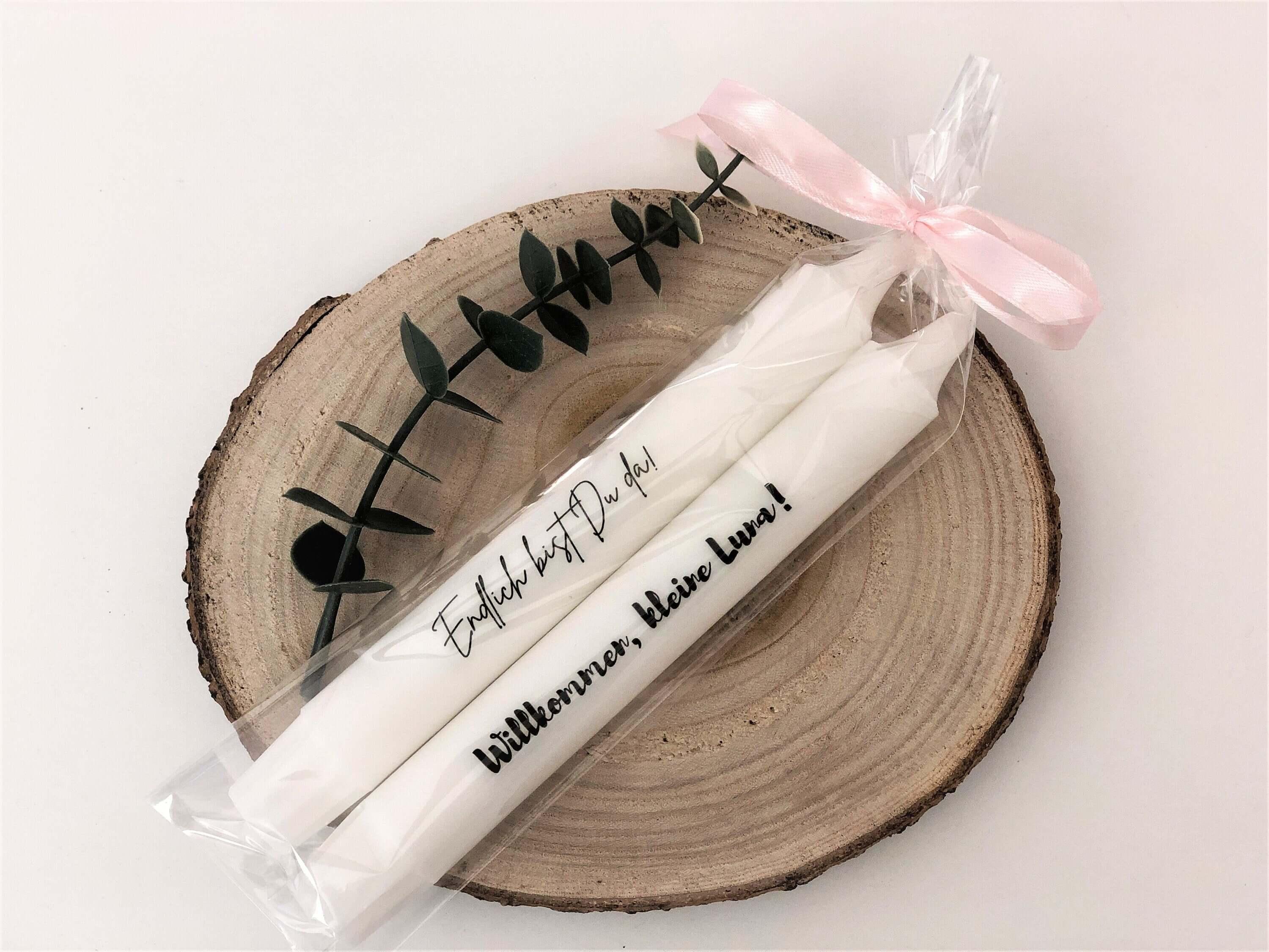 Kerze Geburt | personalisiert Name Geburtstag - Roo's Gift Shop