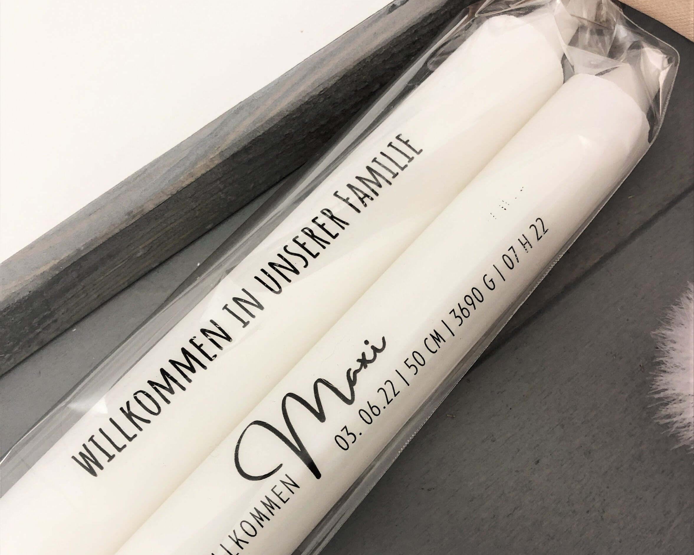 Kerze Geburt | personalisiert Name Geburtstag - Roo's Gift Shop