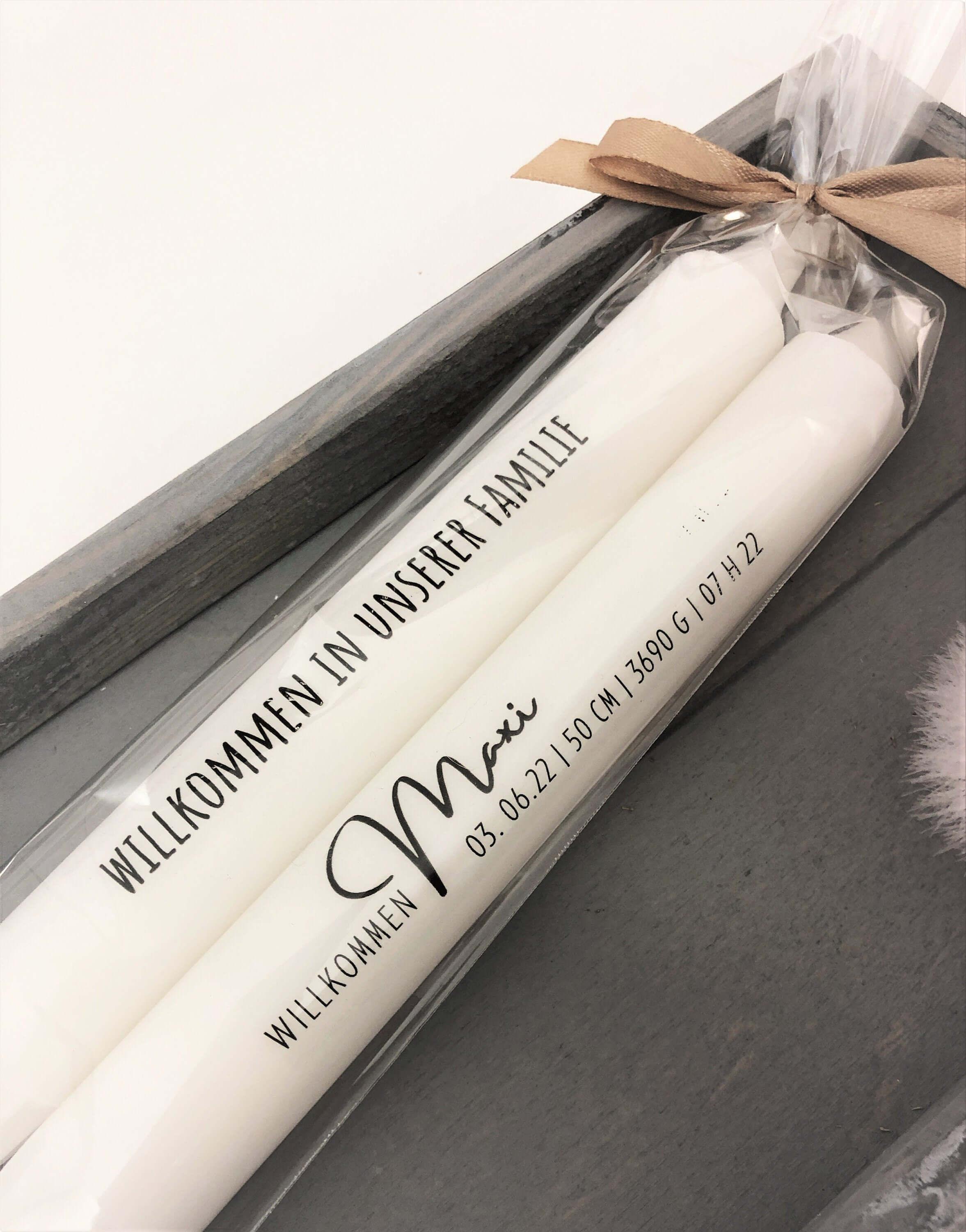 Kerze Geburt | personalisiert Name Geburtstag - Roo's Gift Shop