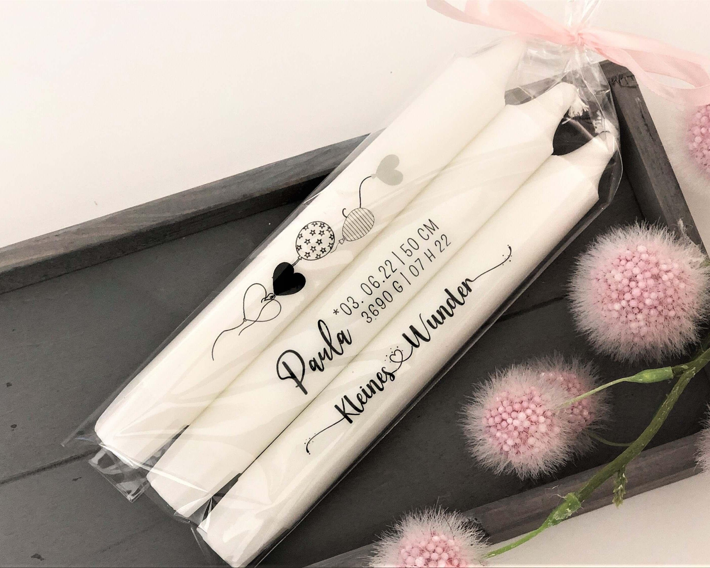 Kerze Geburt | personalisiert Name Geburtstag - Roo's Gift Shop