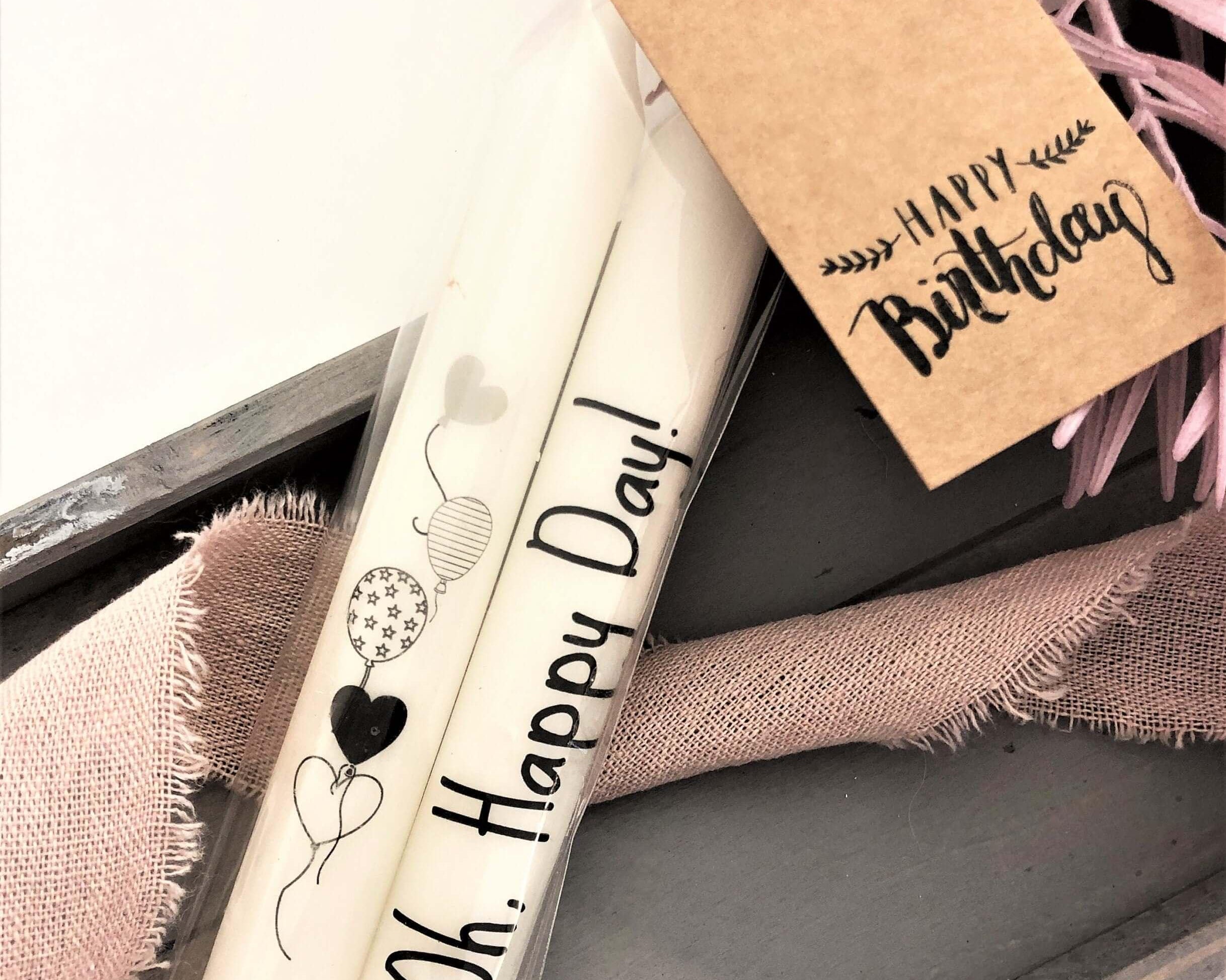 Kerze | Stabkerzen | Oh Happy Day | Luftballons - Roo's Gift Shop