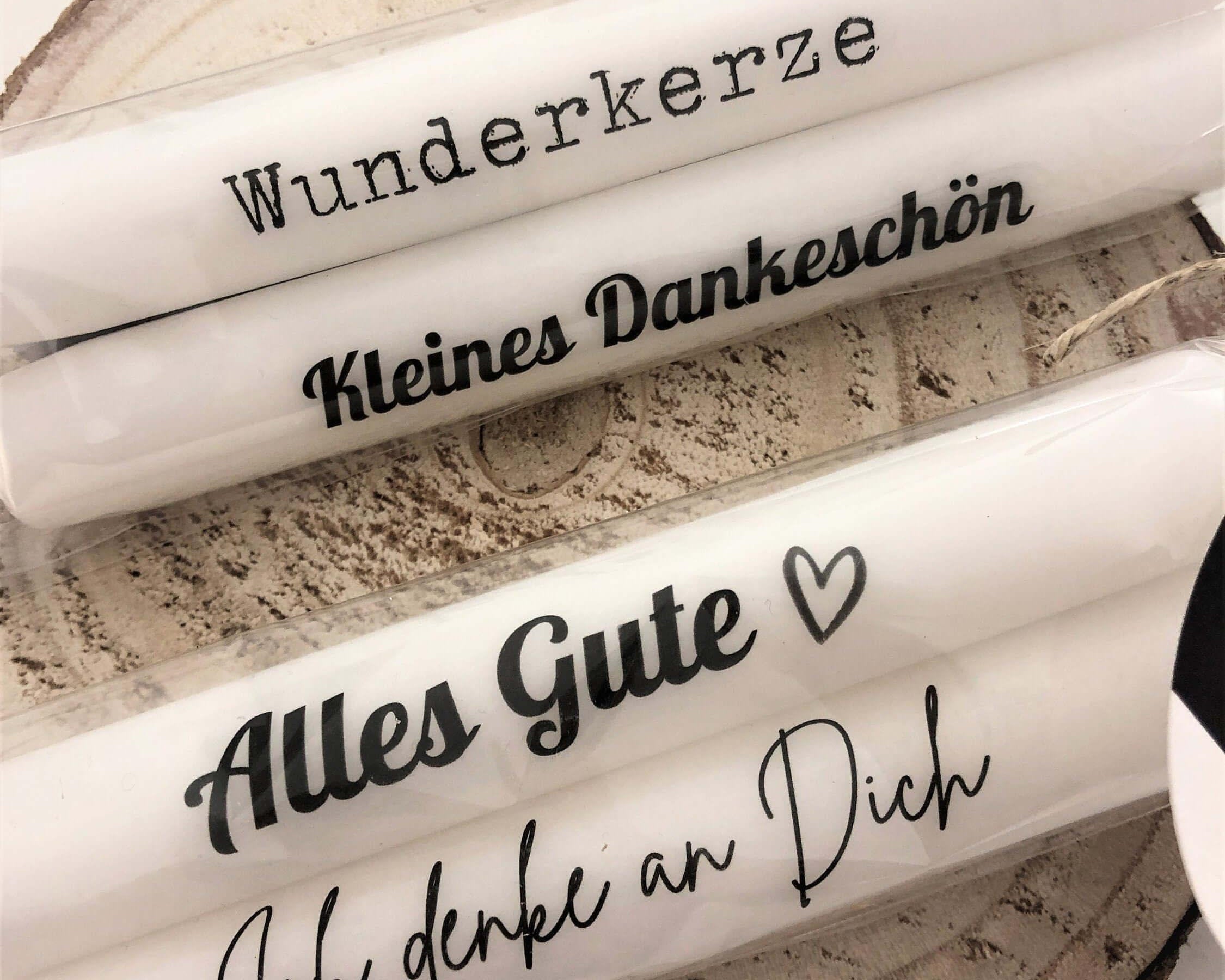 Kerzen | Dankeschön | Alles Gute | Wunderkerze - Roo's Gift Shop