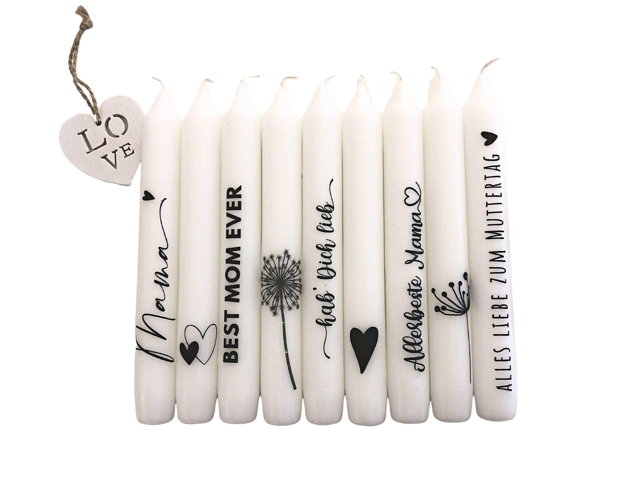 Kerzen | Mama Muttertag | Stabkerzen-Sets - Roo's Gift Shop