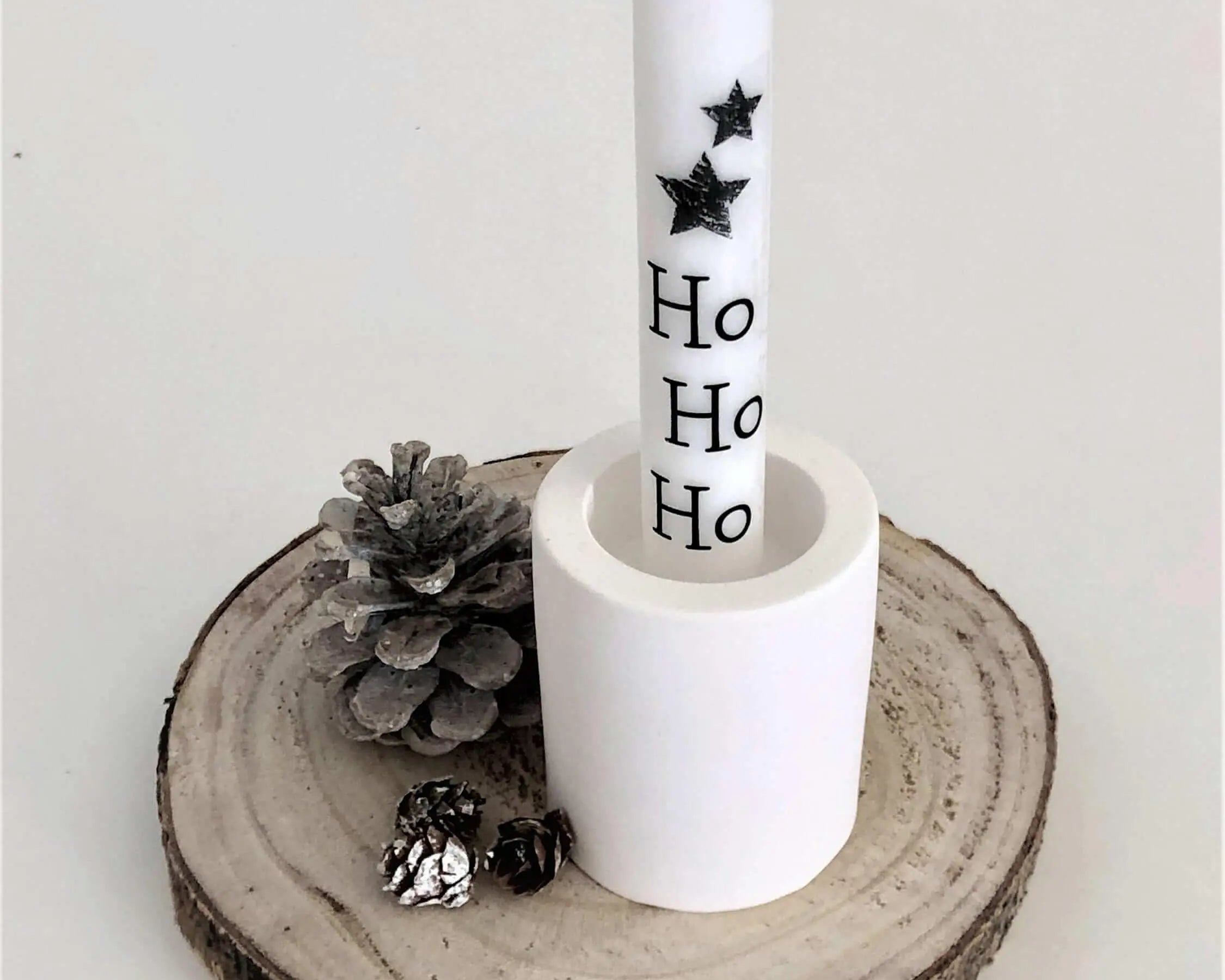 Kerzenständer | Teelicht oder Stabkerze | weiß - Roo's Gift Shop