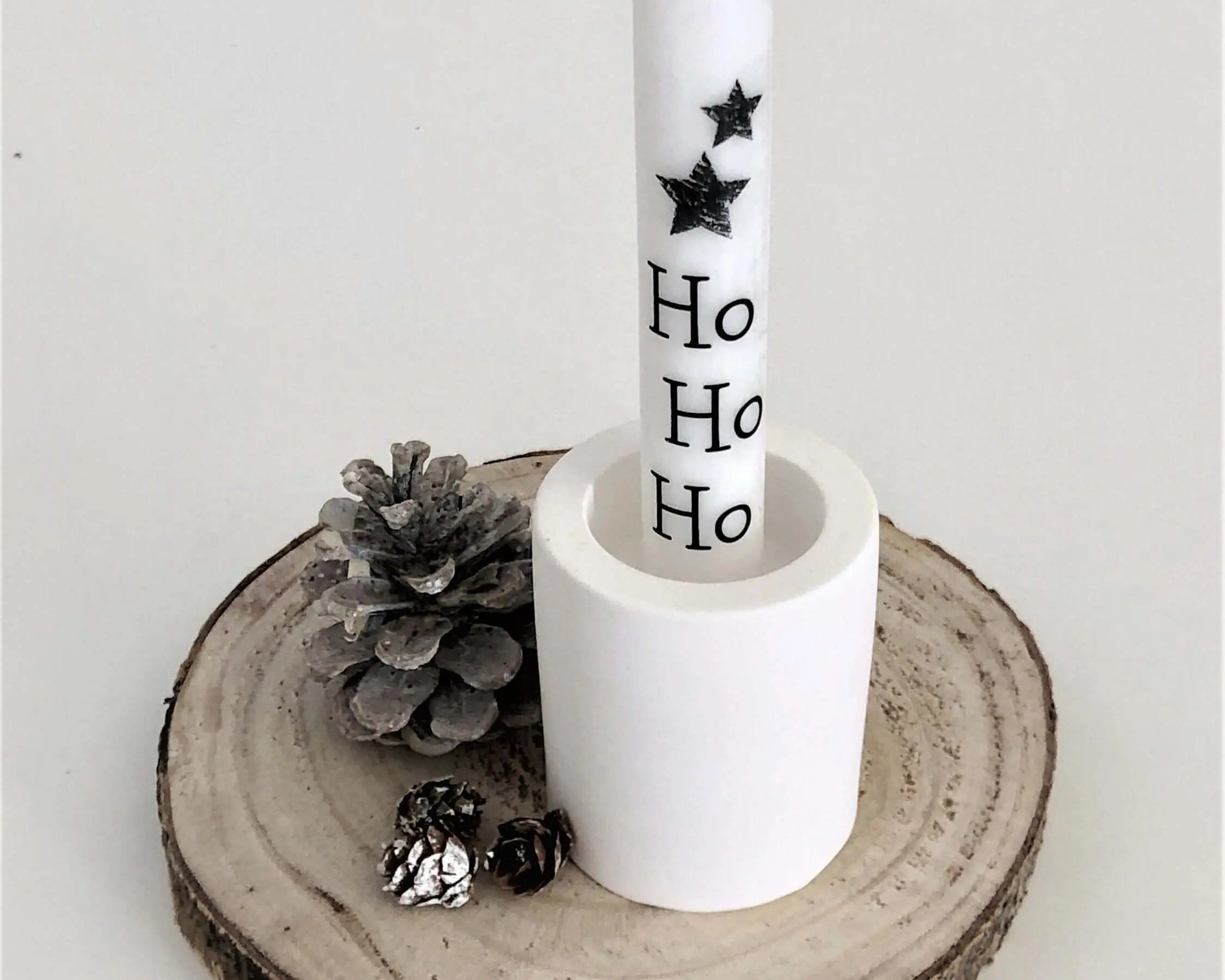 Kerzenständer | Teelicht oder Stabkerze | weiß - Roo's Gift Shop