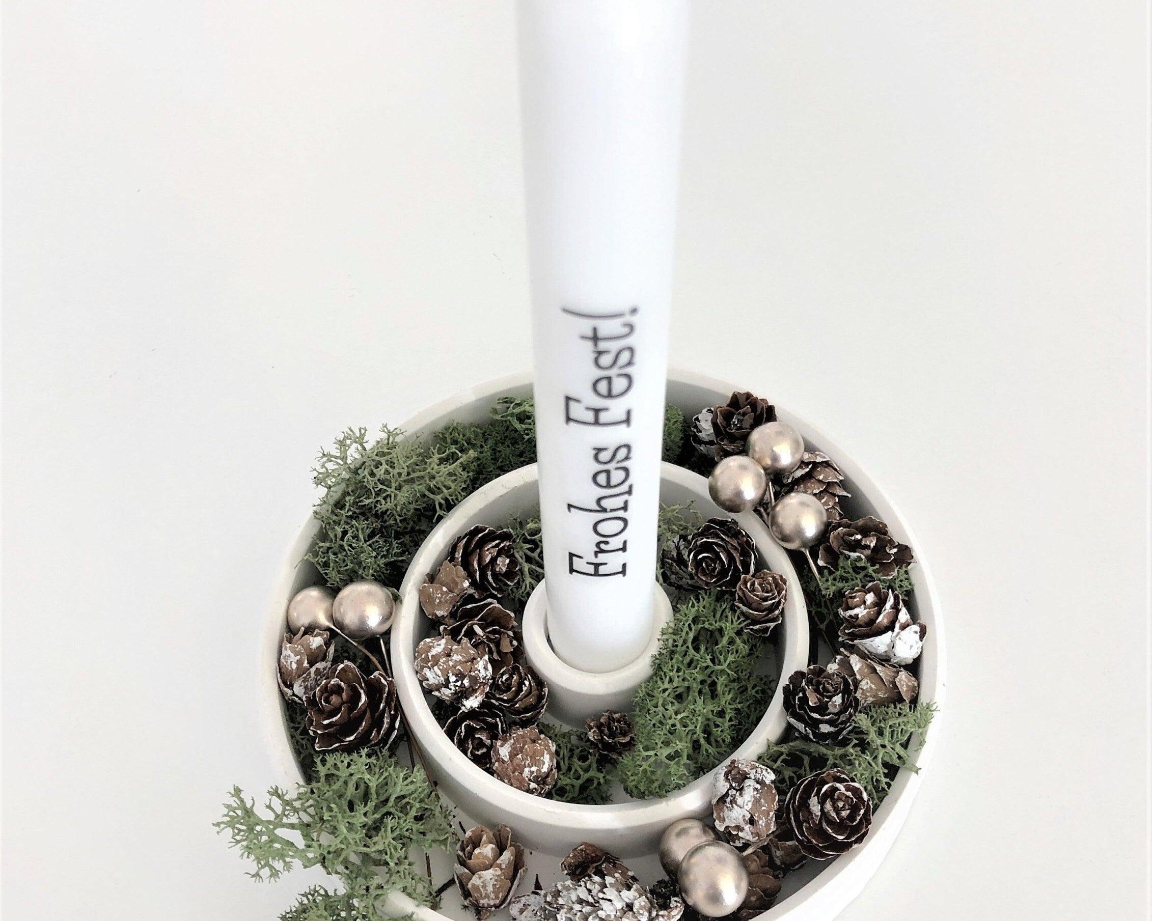 Kerzenteller Stabkerzen | Dekoteller für Kerze - Roo's Gift Shop