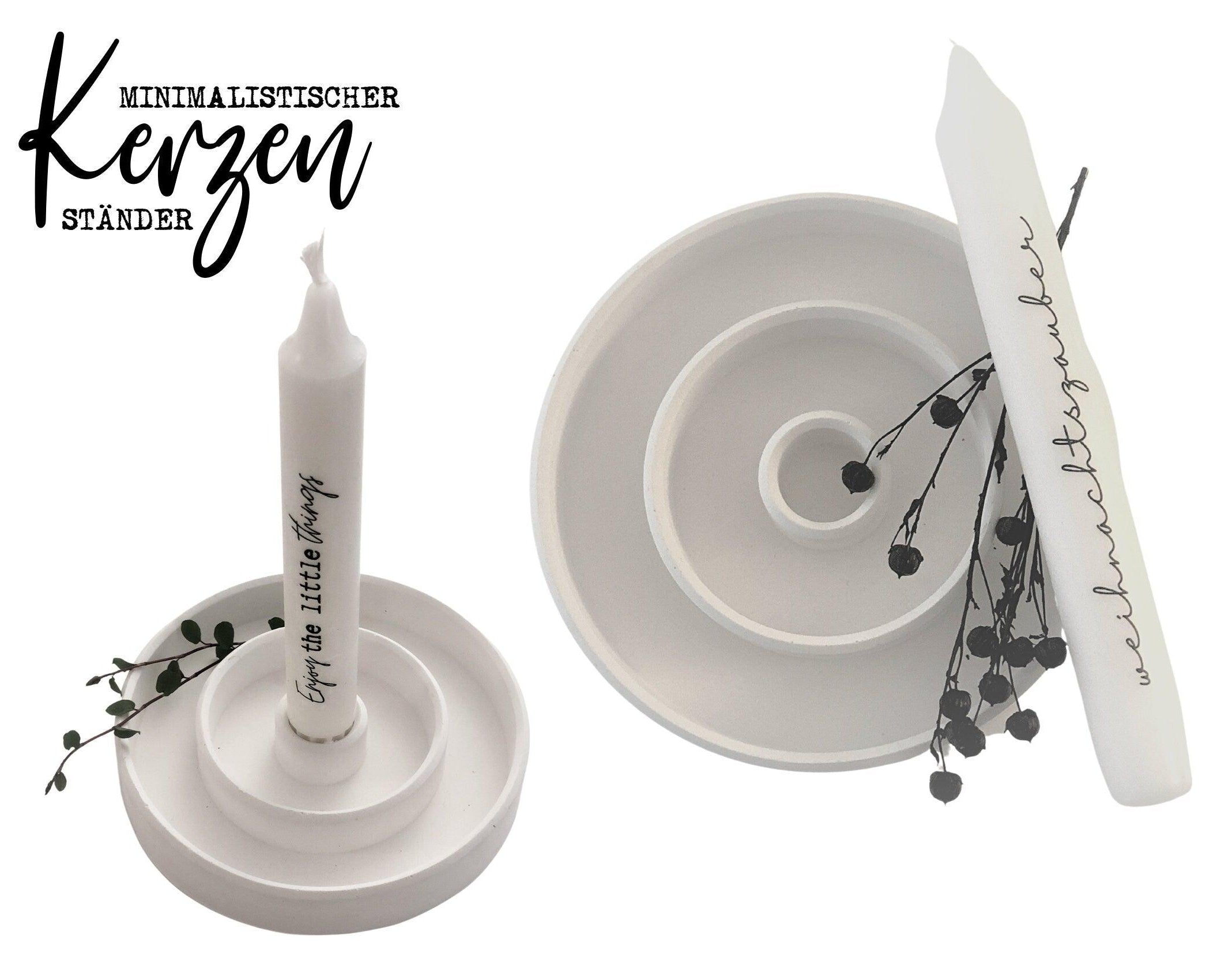 Kerzenteller Stabkerzen | Dekoteller für Kerze - Roo's Gift Shop