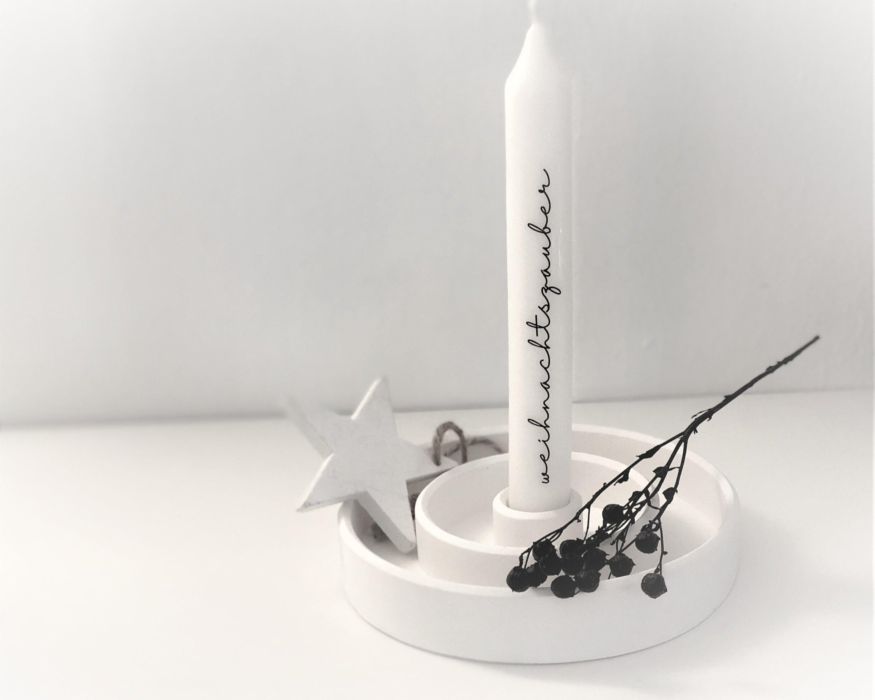 Kerzenteller Stabkerzen | Dekoteller für Kerze - Roo's Gift Shop