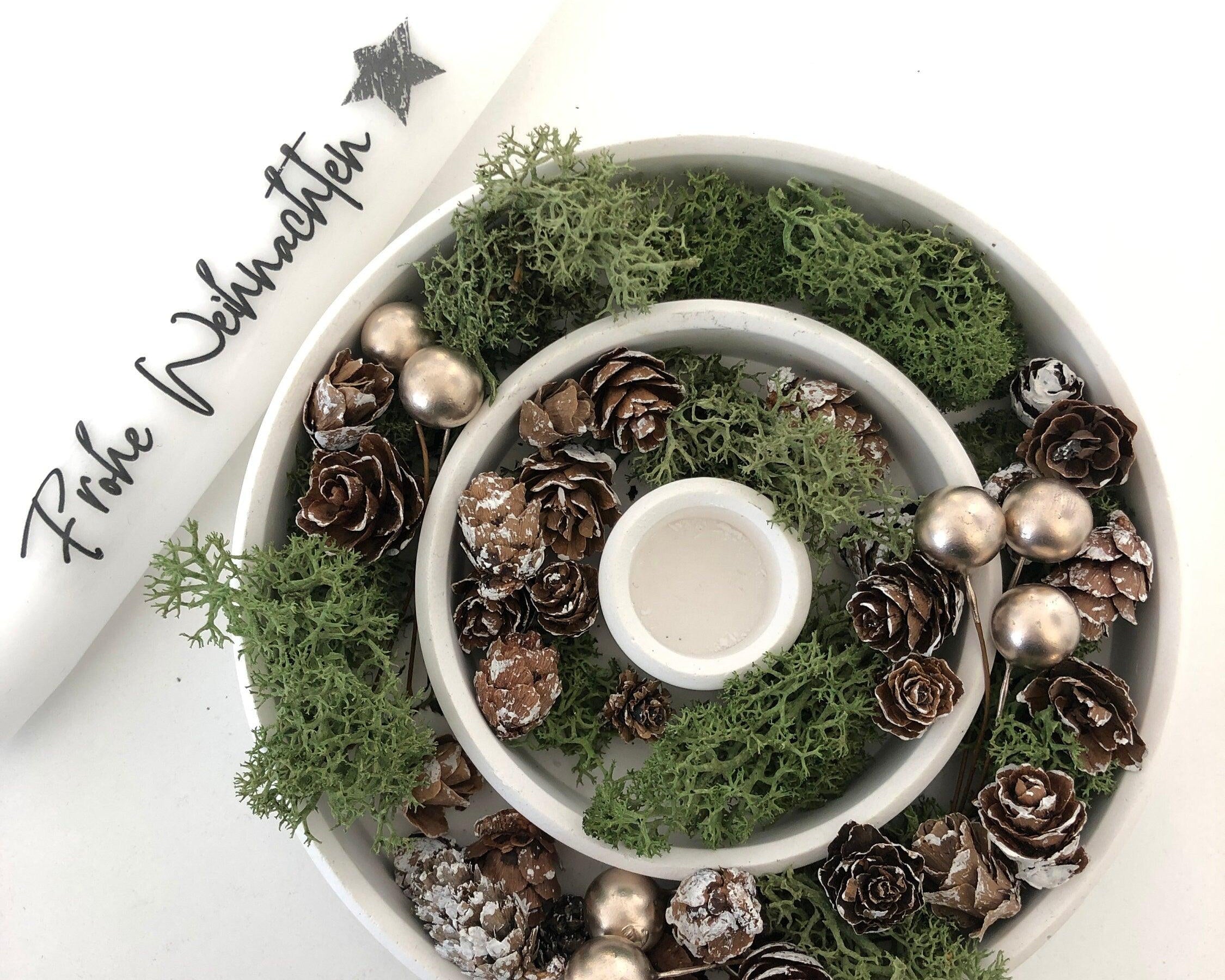Kerzenteller Stabkerzen | Dekoteller für Kerze - Roo's Gift Shop