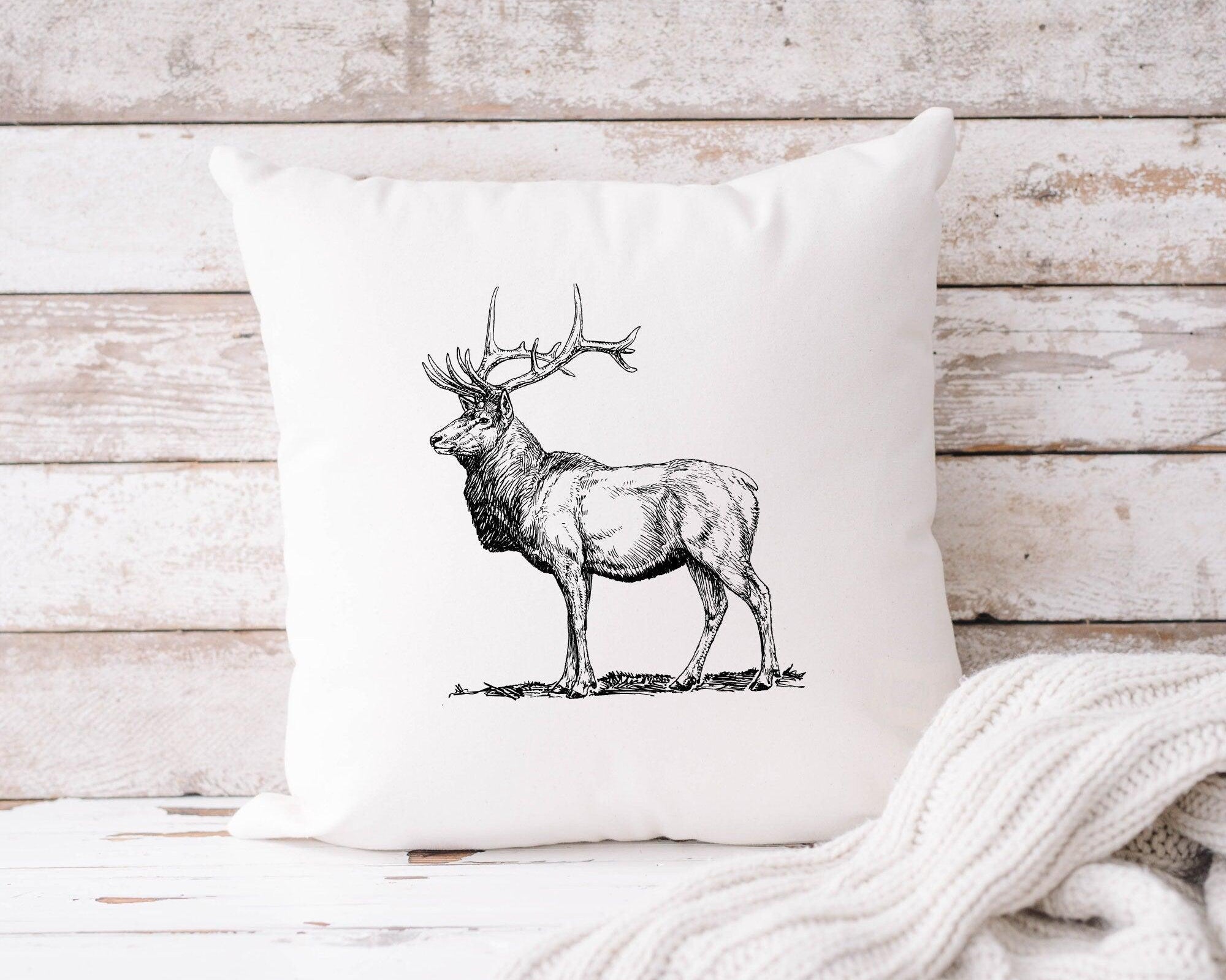 Kissen Hirsch | 40 x 40 cm | Herbst - Roo's Gift Shop