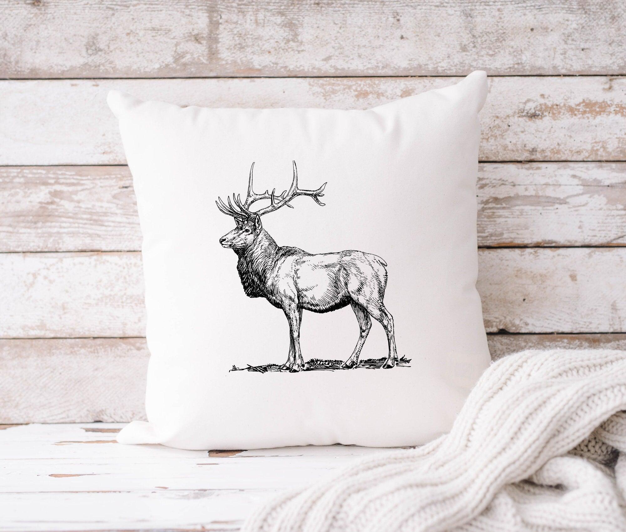 Kissen Hirsch | 40 x 40 cm | Herbst - Roo's Gift Shop