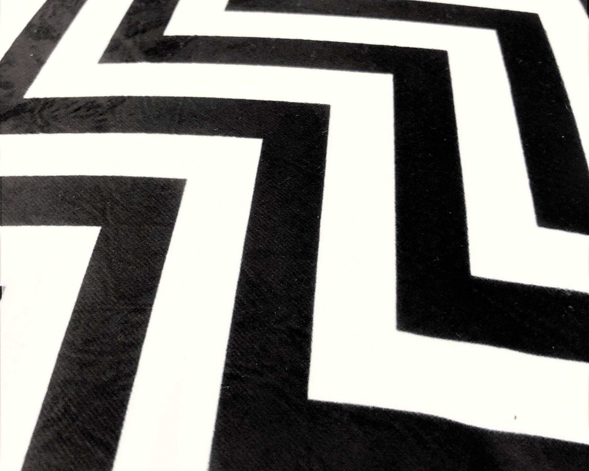 Kissen in schwarz weiß | Ethnomuster | Samt inkl. Füllung - Roo's Gift Shop