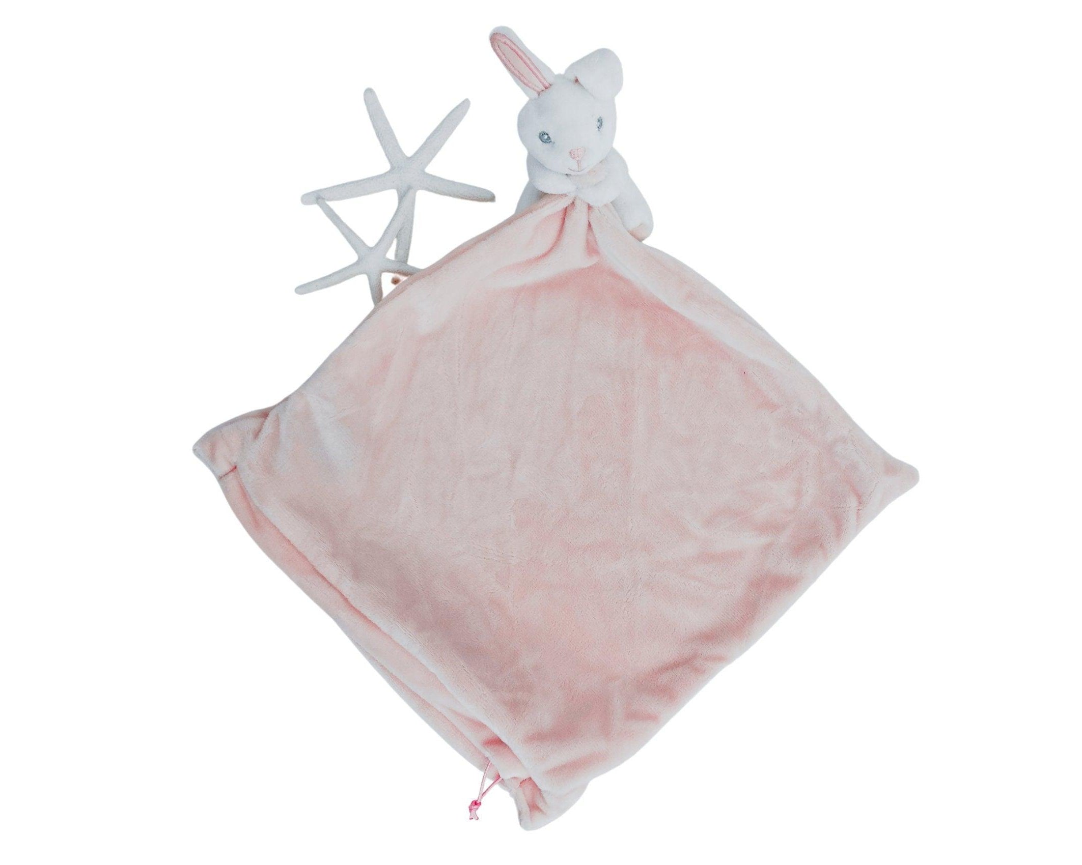 Kissen mit Häschen | personalisiert | Baby Name | rosa - Roo's Gift Shop