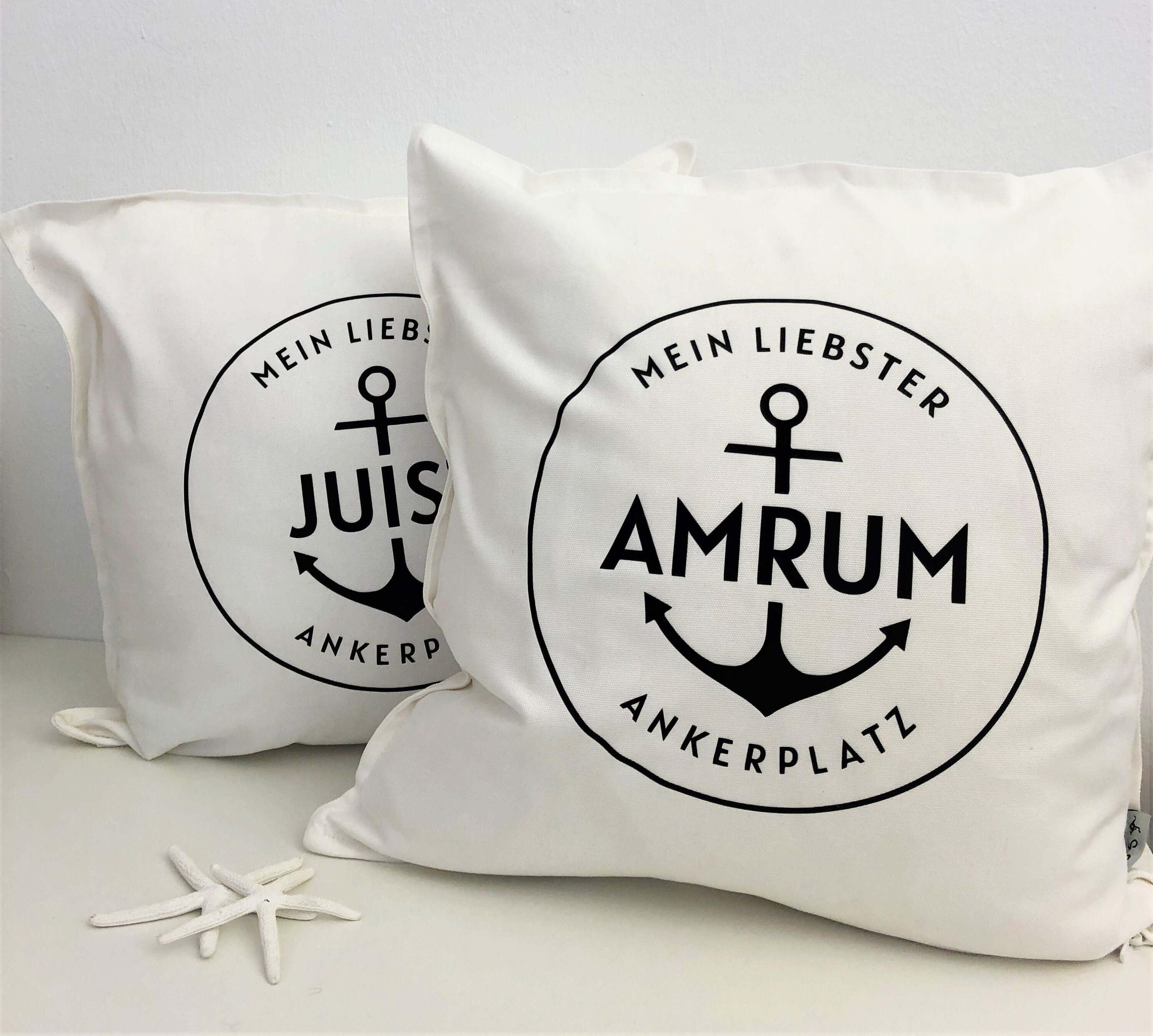 Kissen | Ankerplatz | Maritim | personalisierbar - Roo's Gift Shop