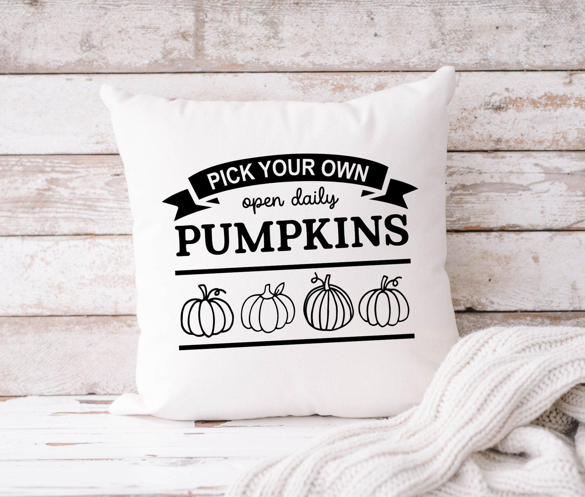 Kissen | Farm fresh pumpkins | Kürbis | 40 x 40 cm - Roo's Gift Shop